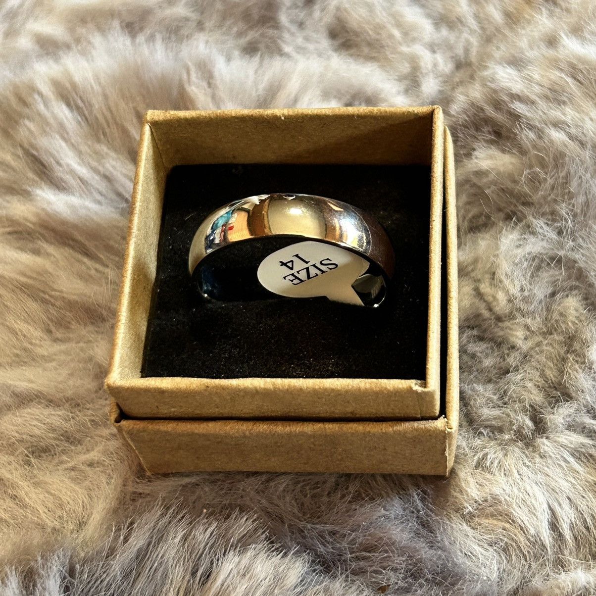 Jewelry Men’s 6mm polished Titanium comfort band wedding ring NIB 14 Size ONE SIZE - 4 Thumbnail