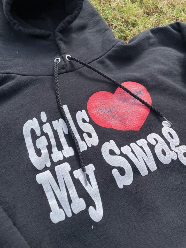 Vintage Rare Archive “Girls Love My Swag” Hoodie Size US XL / EU 56 / 4 - 4 Thumbnail