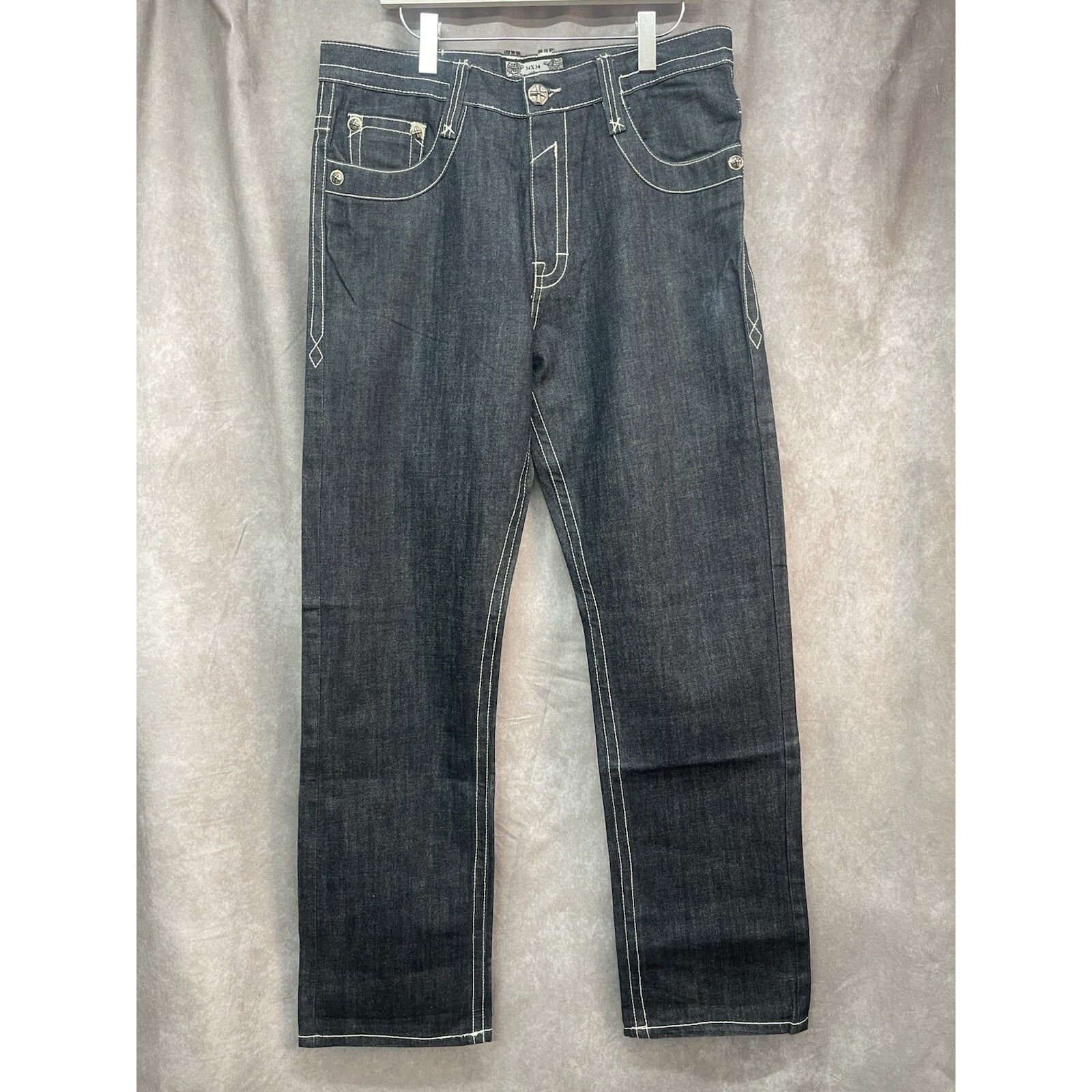 Smoke Rise Smoke Rise Jeans 34x34 Blue Embroidered Distressed Patch Str Size US 34 / EU 50 - 4 Thumbnail