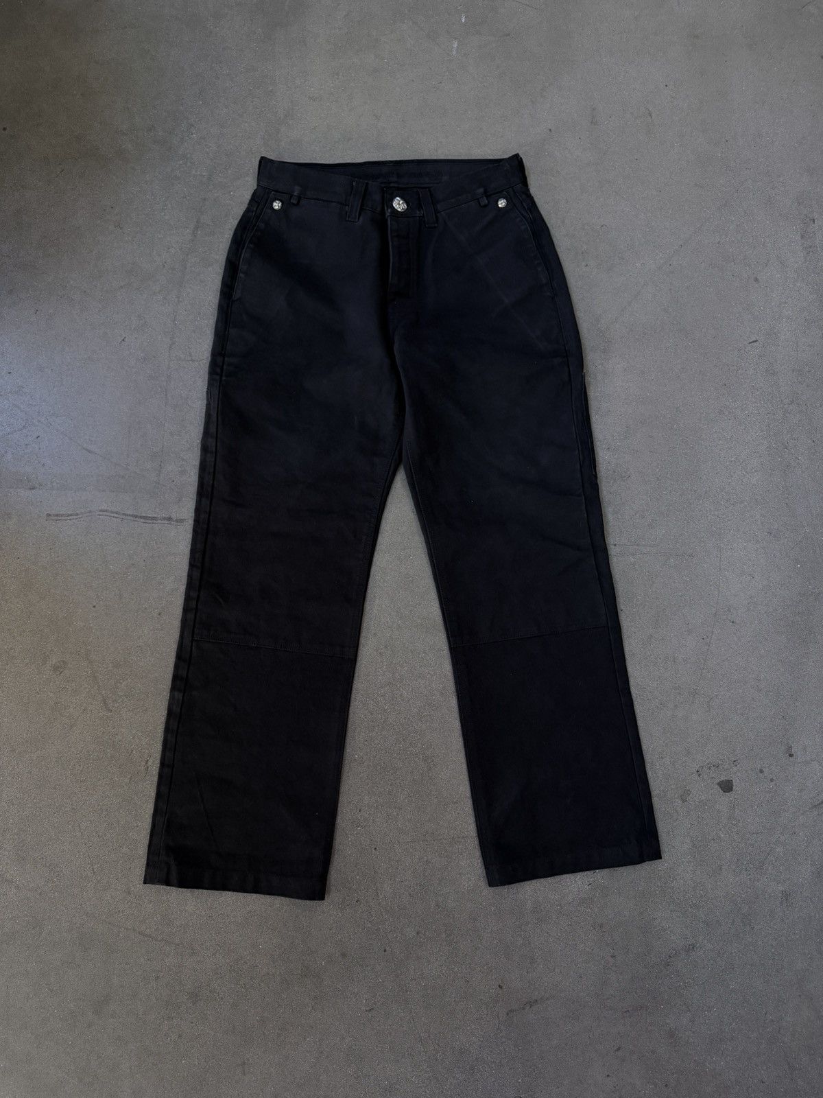 Chrome Hearts RARE!Chrome Hearts Cemetery Cross Leather Patch Cargo Pants Size US 31 - 2 Thumbnail