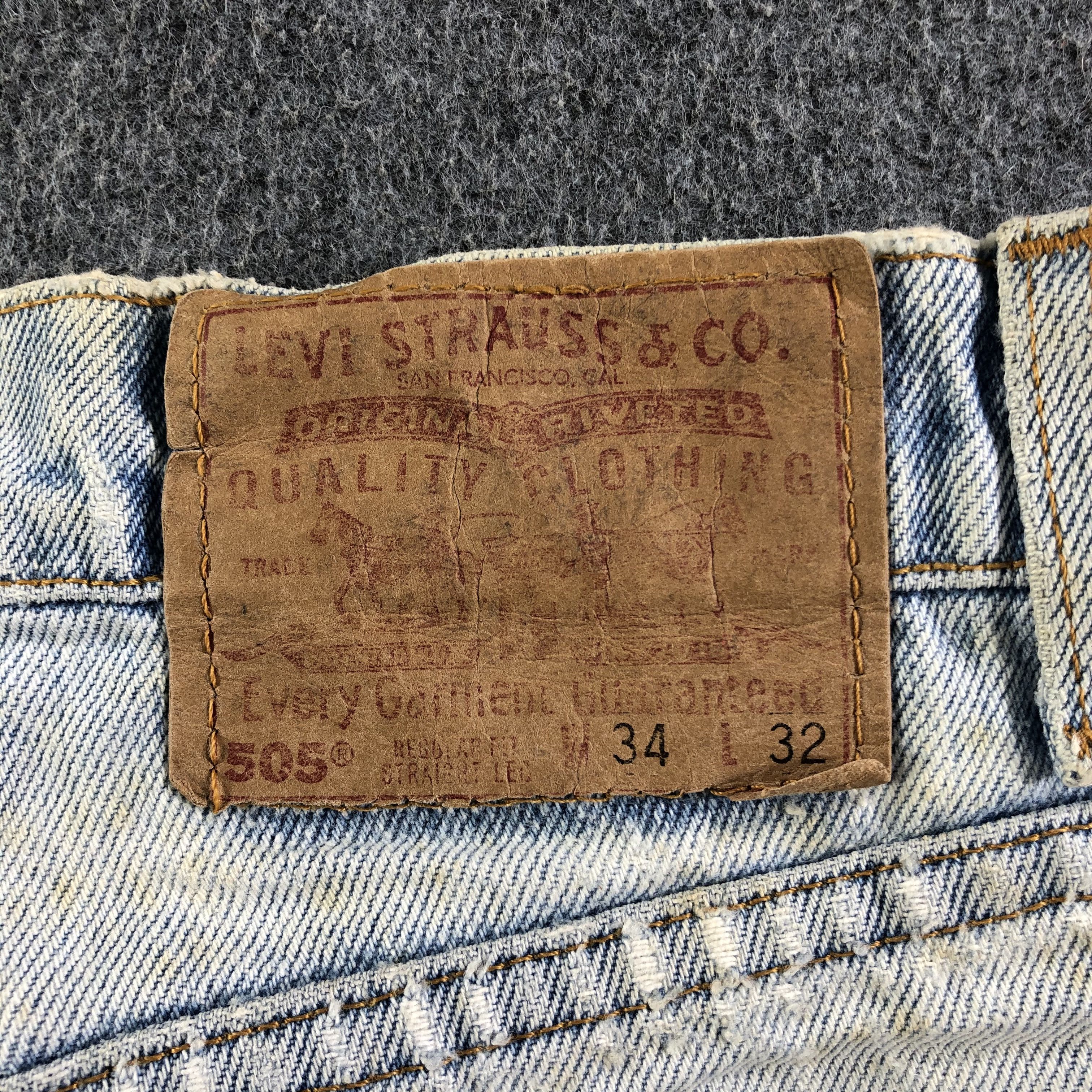 Levi's Vintage Light Wash Levis 505 Jeans-J3357 Size US 34 / EU 50 - 5 Thumbnail