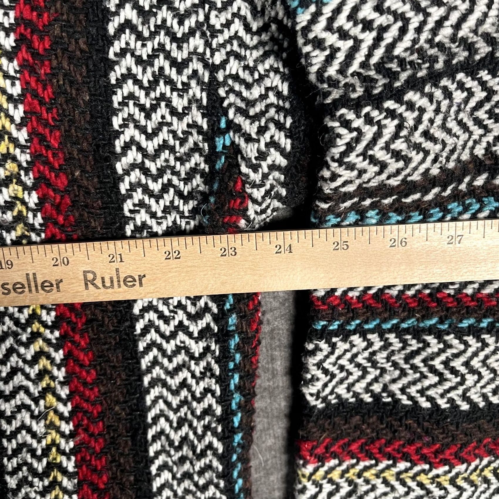 KangaROOS Baja Joe Hoodie Mens XL Black White Stripe Pullover Kangaroo Pocket Multicolor Accent Pattern Knit Fabric Size US XL / EU 56 / 4 - 3 Thumbnail
