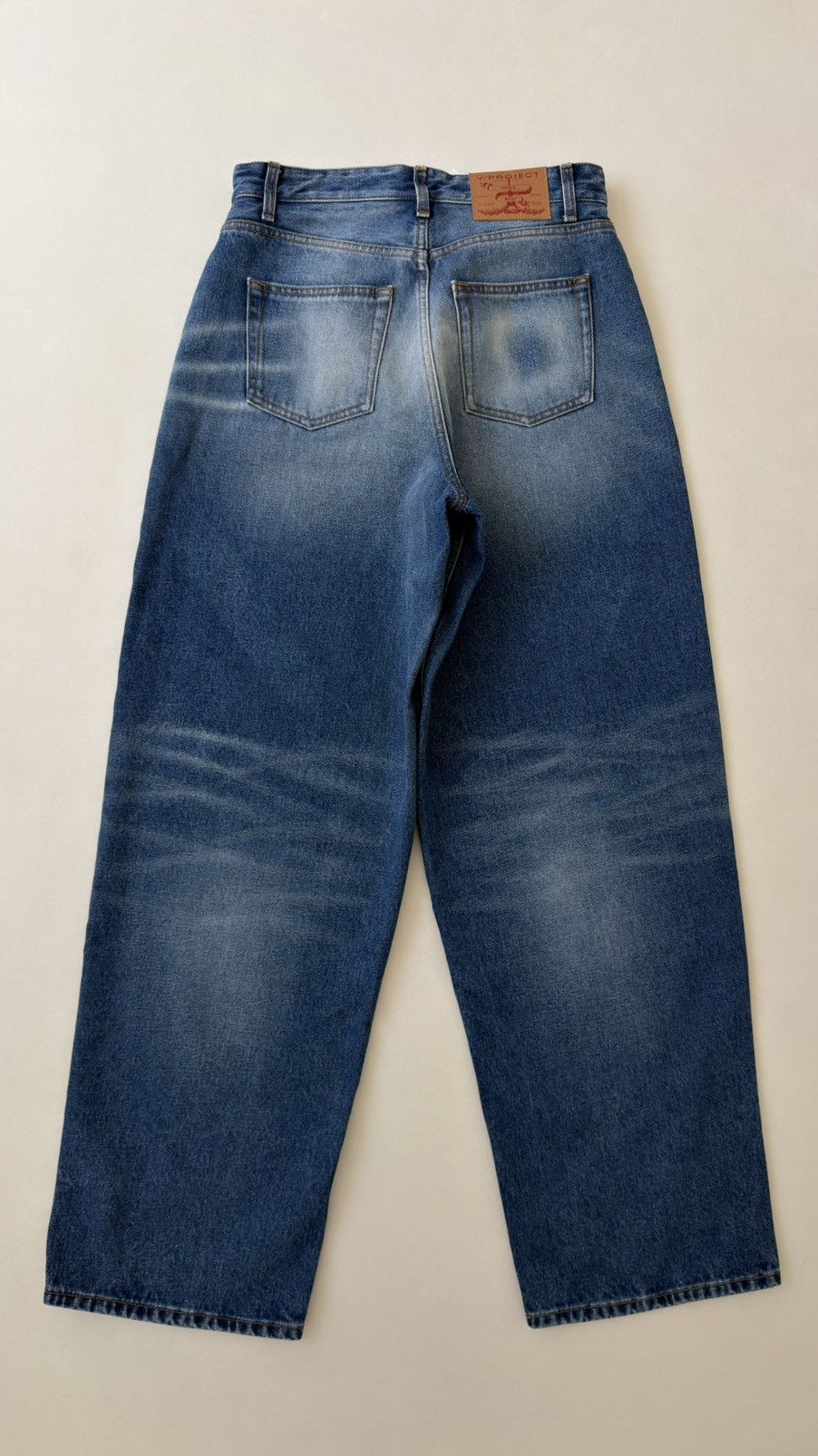 Y/Project A/W 23 ‘’Whiskers Mid Blue’ Washed Jeans Size US 32 / EU 48 - 14 Thumbnail