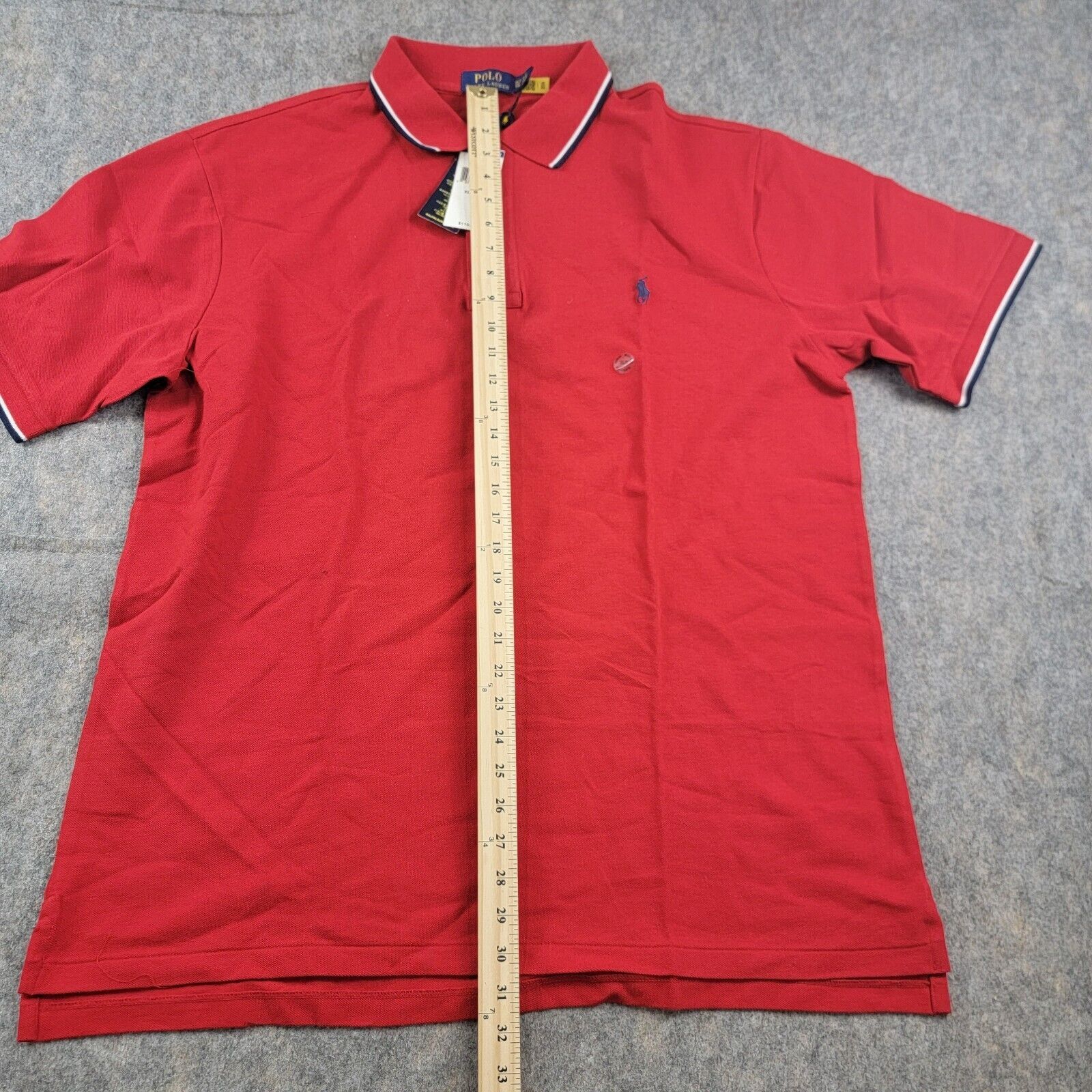 Polo Ralph Lauren Polo Ralph Lauren Tipped Collar Polo Shirt Custom Slim Fit Size US XXL / EU 58 / 5 - 5 Thumbnail