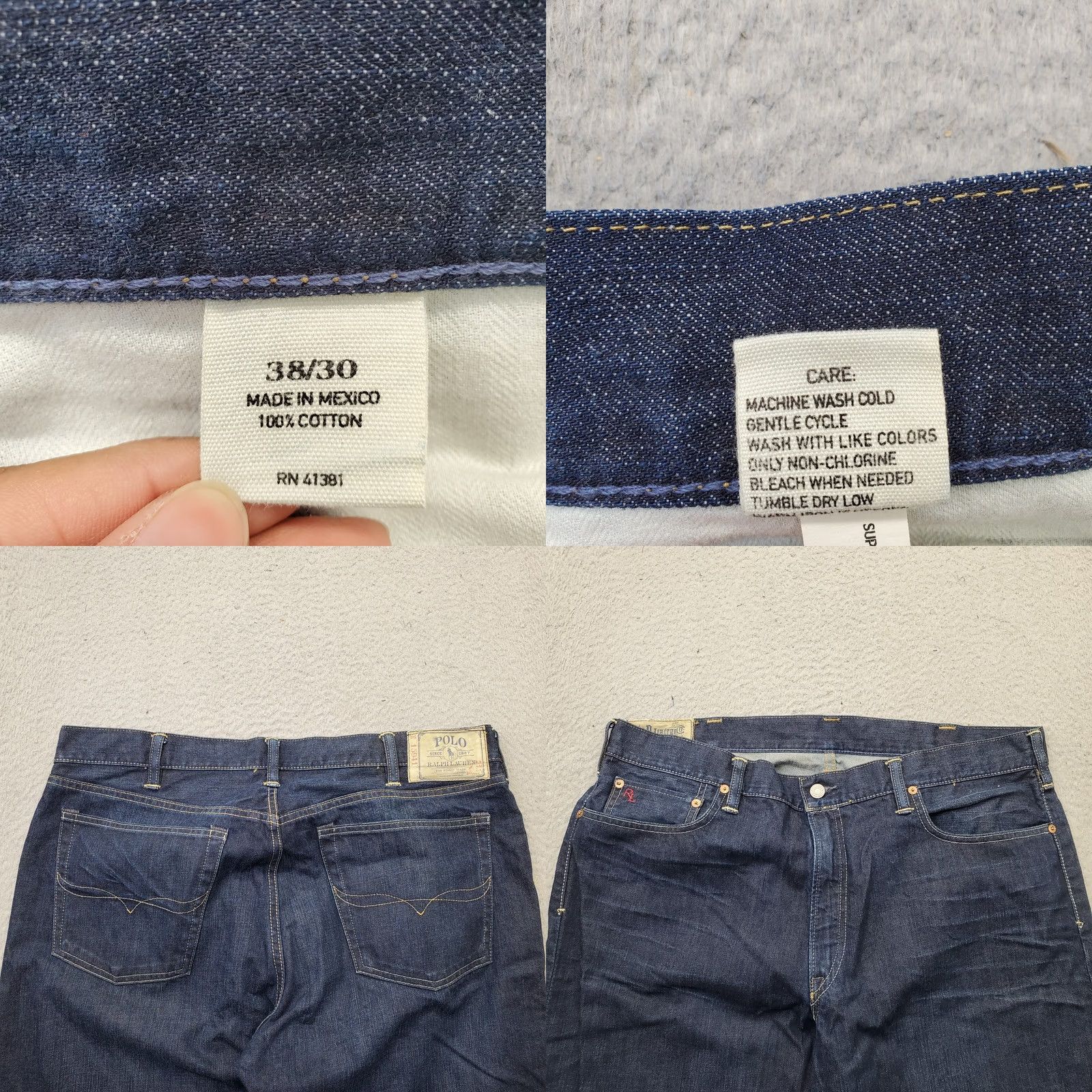 Polo Ralph Lauren Polo Ralph Lauren Jeans Men 38/30 Blue Denim Streetwear Straight Leg Medium Wash Size US M / EU 48-50 / 2 - 8 Thumbnail