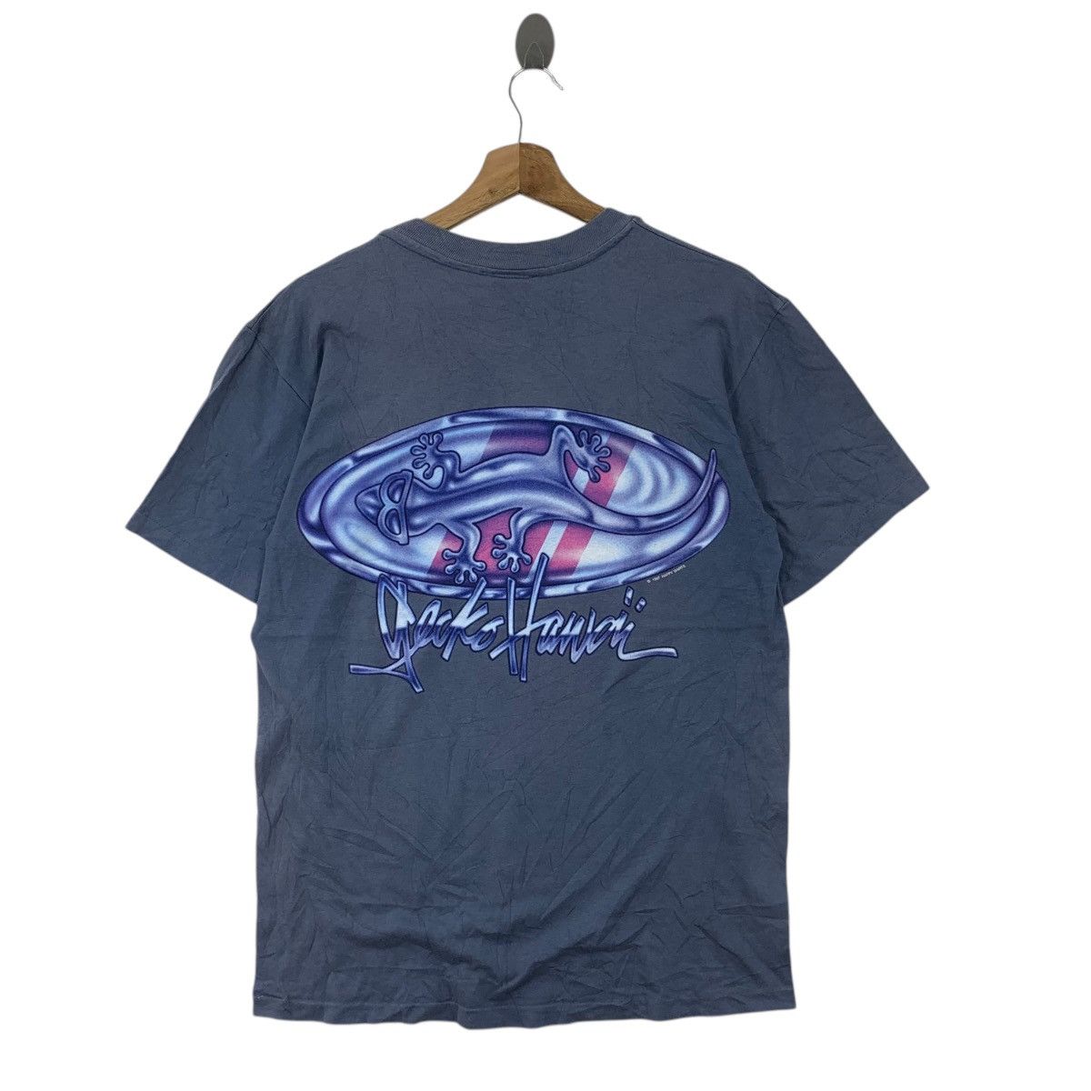 Vintage Vintage 1997 GECKO HAWAII SURF Natural Sun Faded Tee Shirt Size US M / EU 48-50 / 2 - 5 Thumbnail