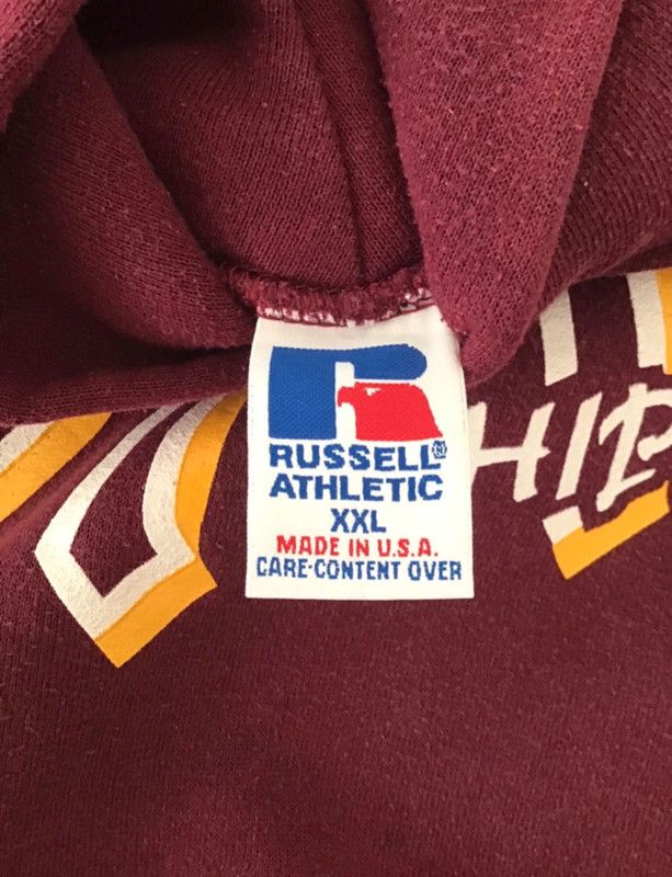 Russell Athletic × Vintage 90s vintage hoodie sweat russell athletic Size US XXL / EU 58 / 5 - 2 Thumbnail