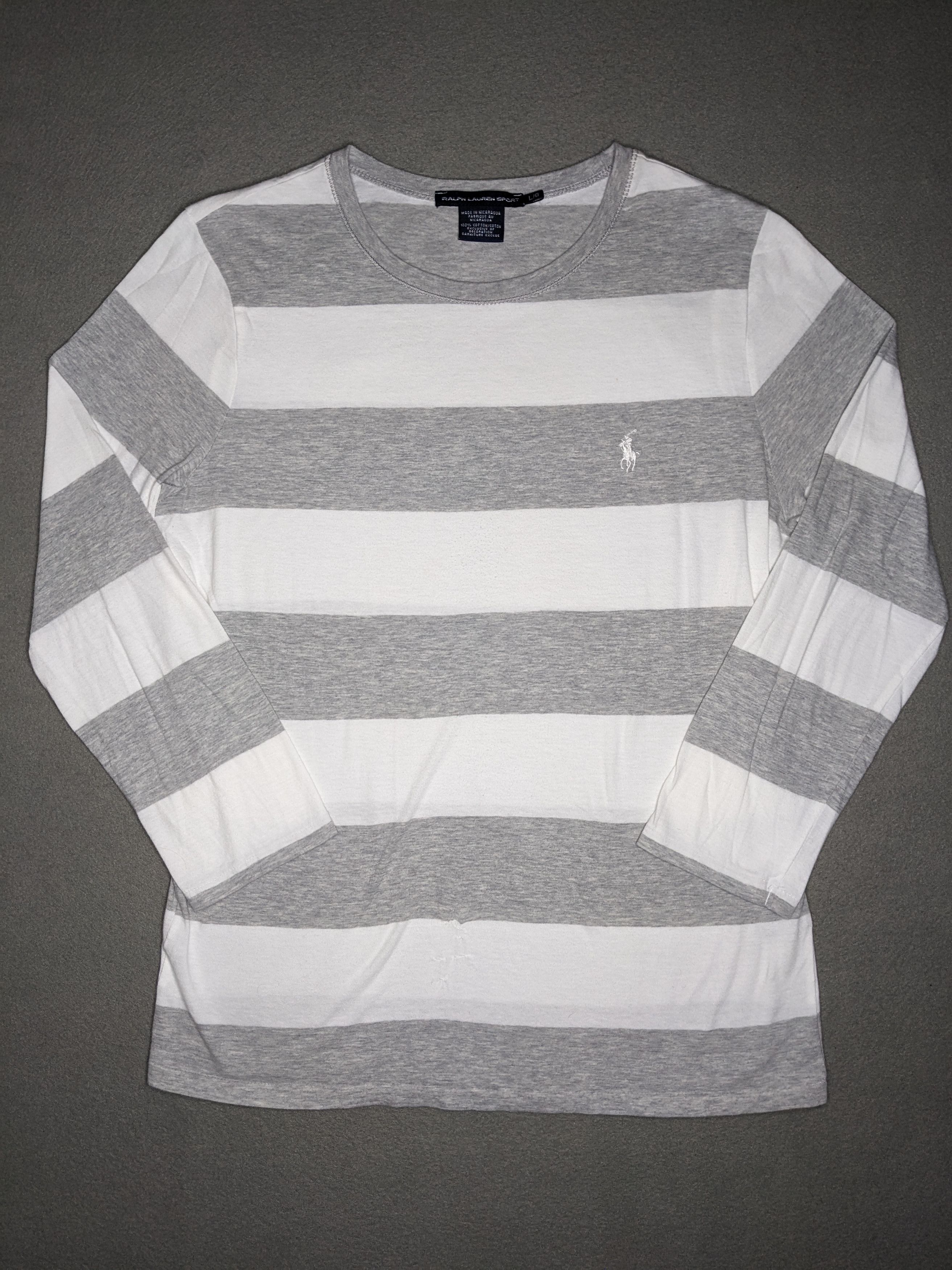 Polo Ralph Lauren VINTAGE Ralph Lauren Sport Striped Shirt Large Small Pony Size L / US 10 / IT 46 - 1 Thumbnail