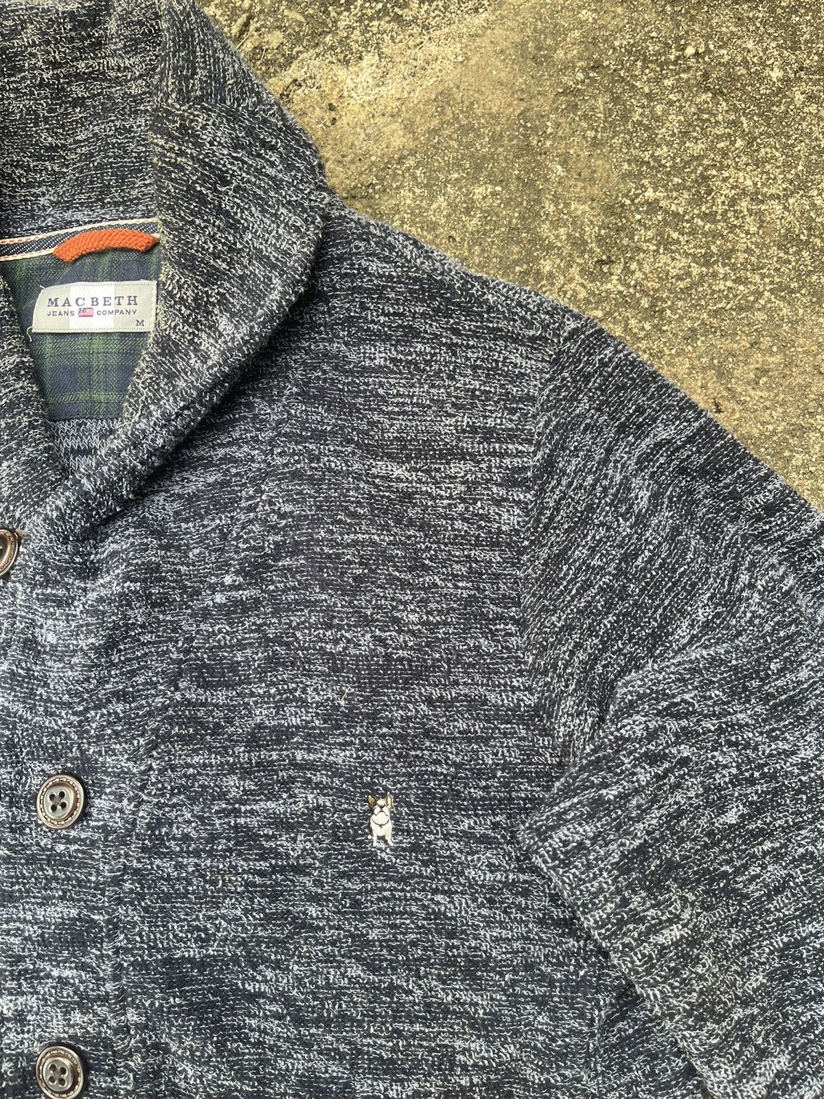 Macbeth Macbeth Jeans Co. Blue Knit Shawl Collar Cardigan M Size US M / EU 48-50 / 2 - 5 Thumbnail