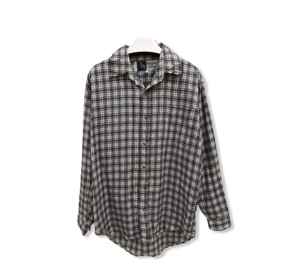 Flannel Vintage TCF Plaid Tartan Flannel Shirt 👕 Size US M / EU 48-50 / 2 - 1 Thumbnail