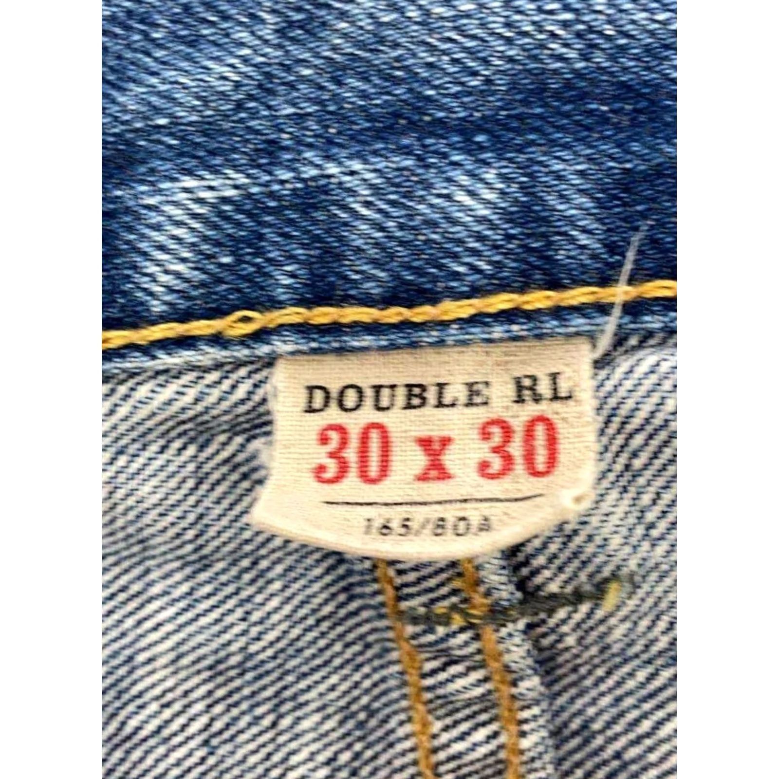 Ralph Lauren RRL Ralph Lauren Jeans Straight 30x30 Leather Logo Patch Denim Used Men Size US 30 / EU 46 - 5 Thumbnail