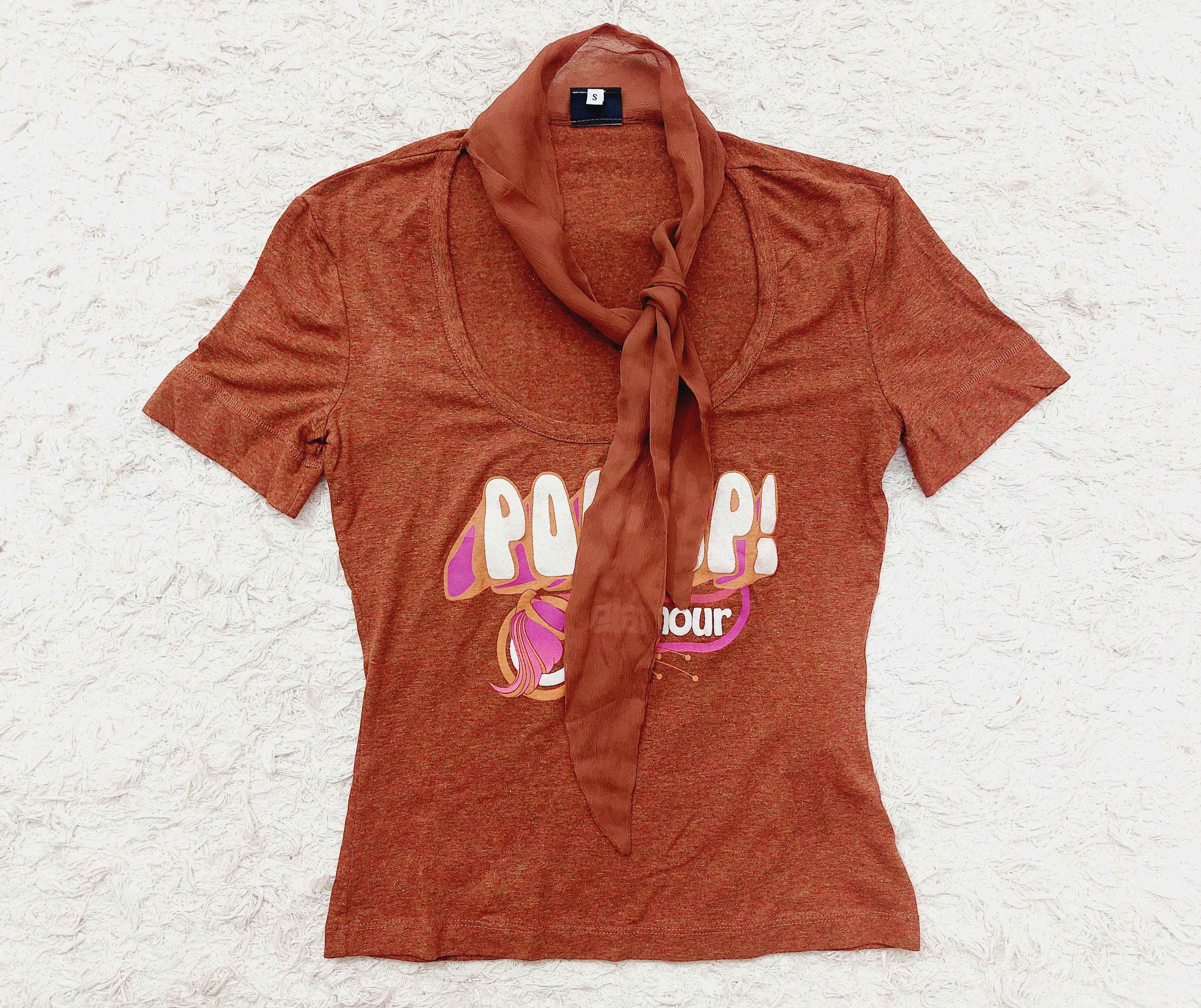 Dolce & Gabbana D&G Dolce & Gabbana Pop-Up Glamour Silk Tie Top T-Shirt Size M / US 6-8 / IT 42-44 - 2 Thumbnail