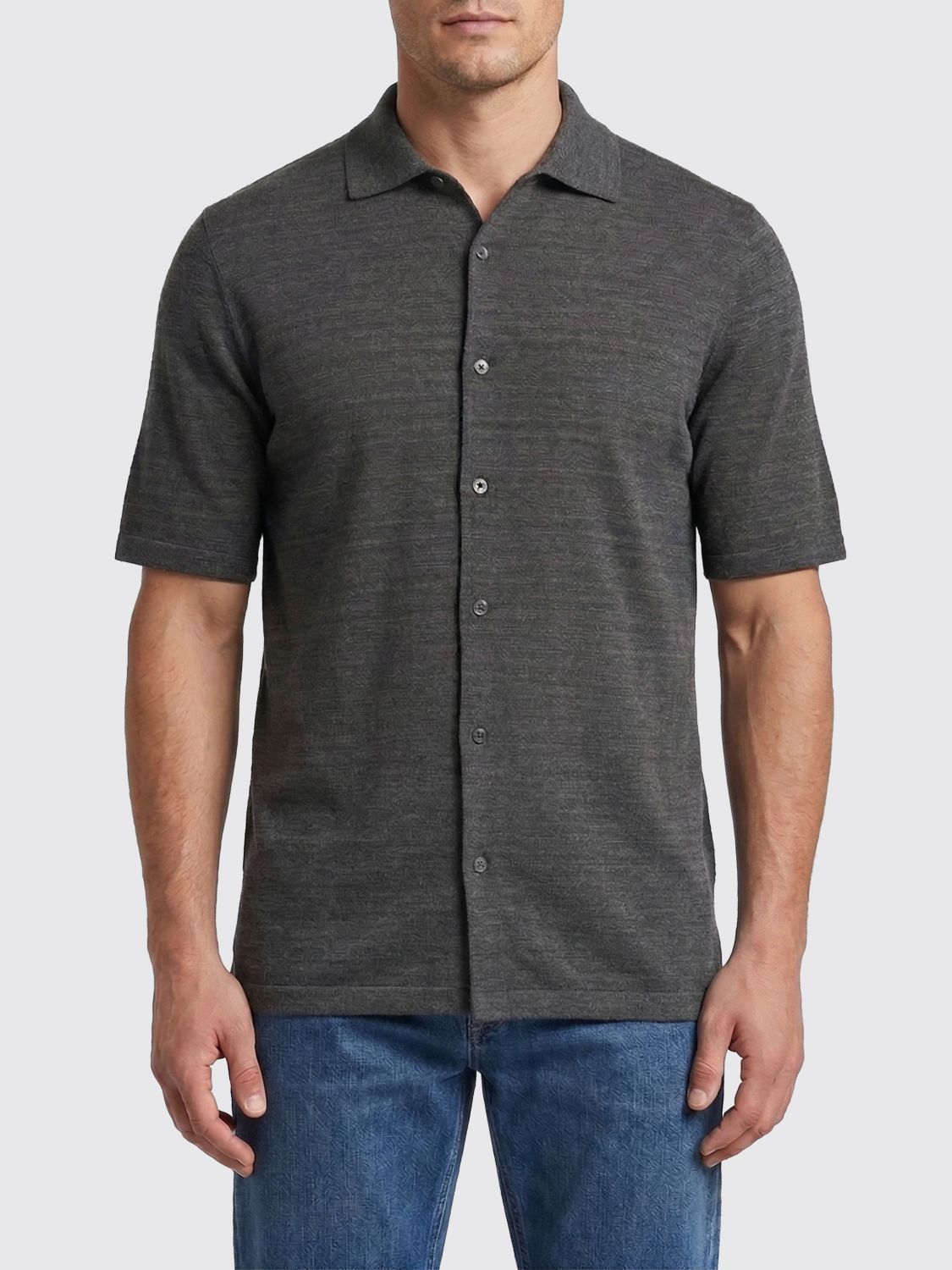 Brunello Cucinelli Brunello Cucinelli Shirt Men Grey Size US M / EU 48-50 / 2 - 1 Thumbnail