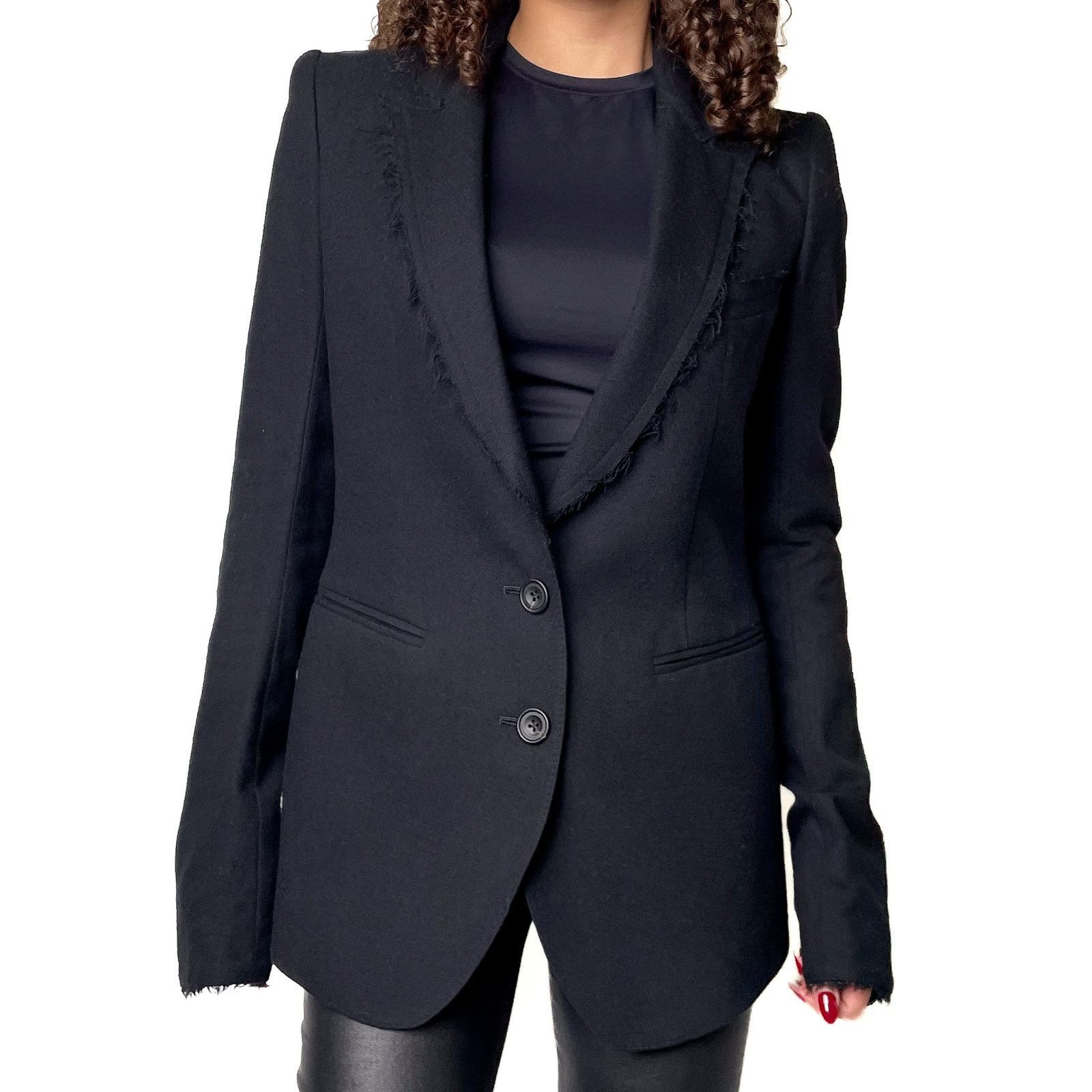 Le Grande Bleu (L.G.B.) Black Blazer Size S / US 4 / IT 40 - 4 Thumbnail