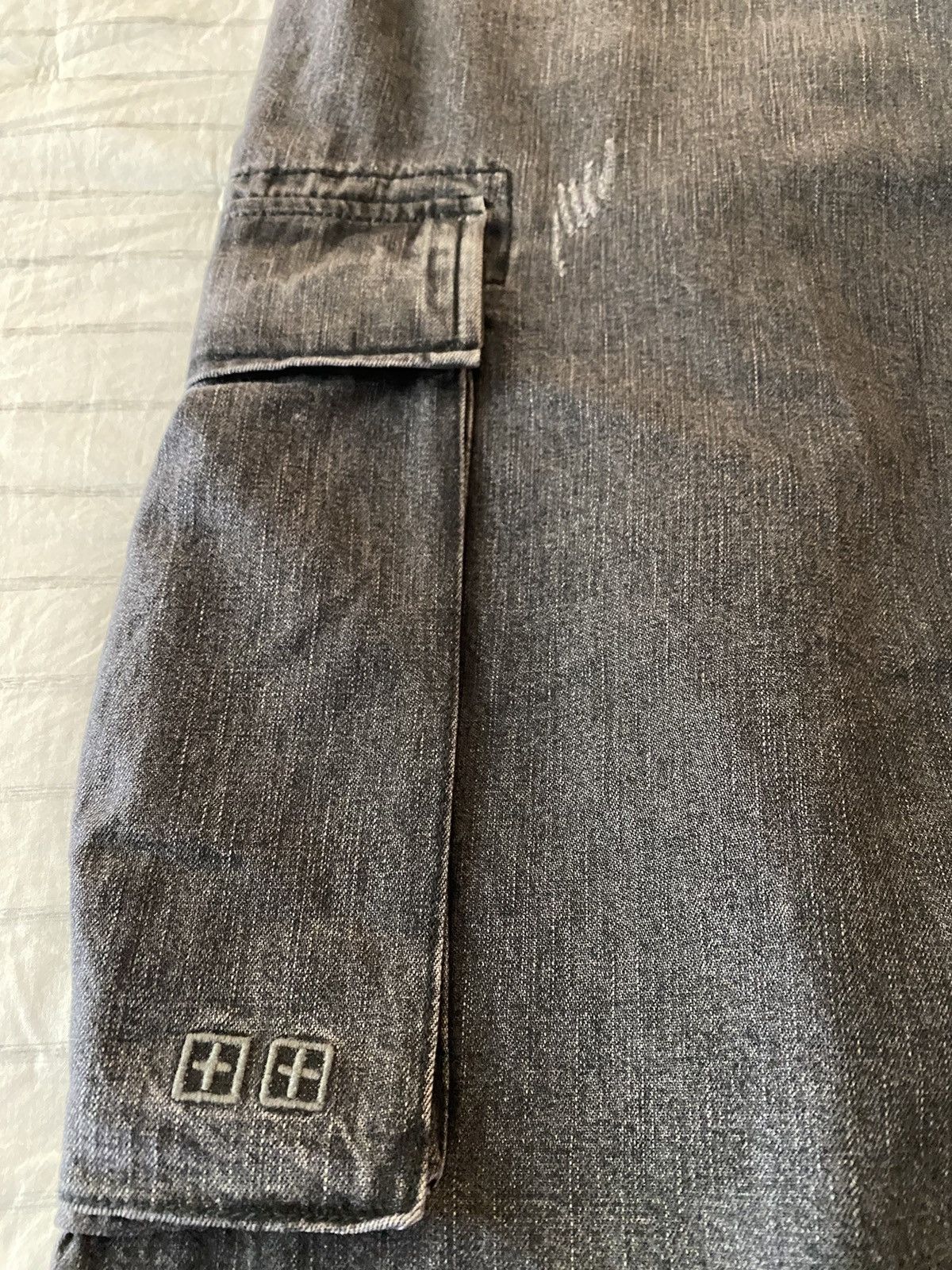 Ksubi Ksubi Riot Denim Cargo Pants Faded Black Sz38 Size US 38 / EU 54 - 21 Thumbnail