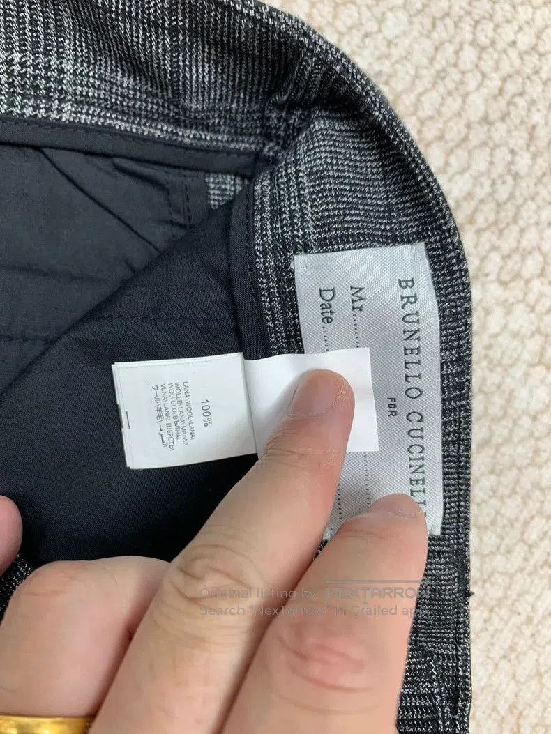Brunello Cucinelli Brunello Cucinelli Gray Plaid Wool Cargo Pants. Size US 34 / EU 50 - 5 Thumbnail