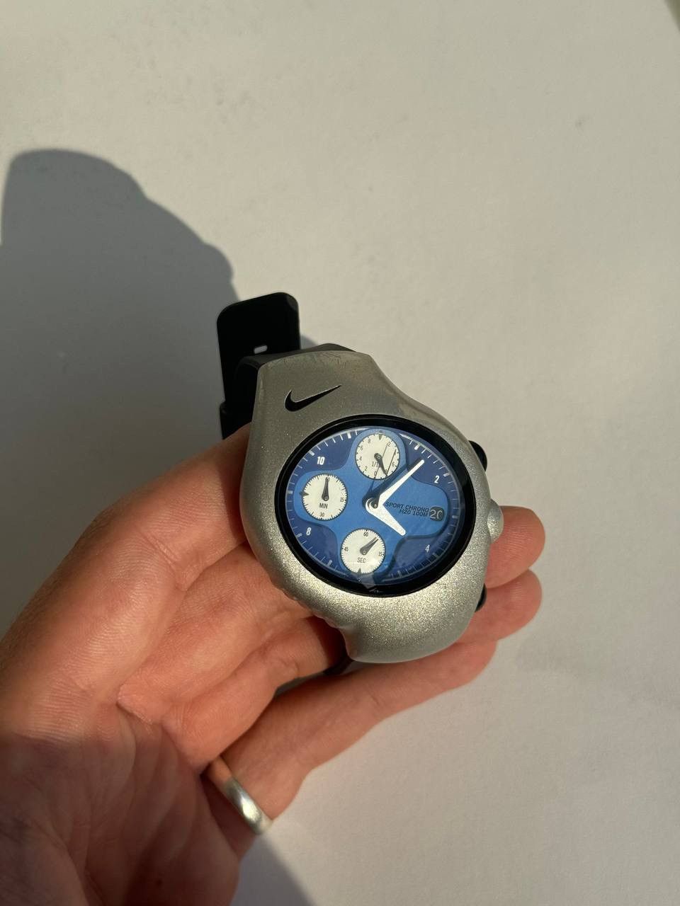 image of Nike Sport Chrono Watch in Silver, Men's
