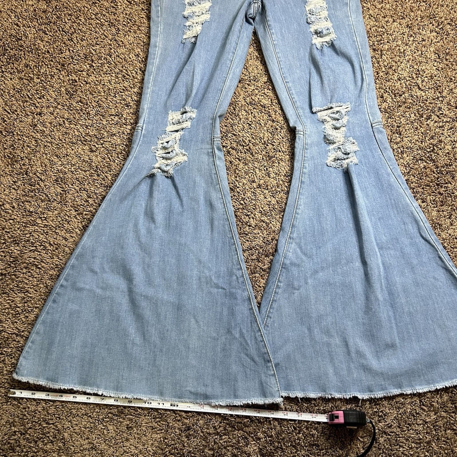 rue21 Rue21 Jeans sz 5 Junior Blue Flare Bell Bottom Stretch Y2K Size 25" / US 0 / IT 36 - 6 Thumbnail
