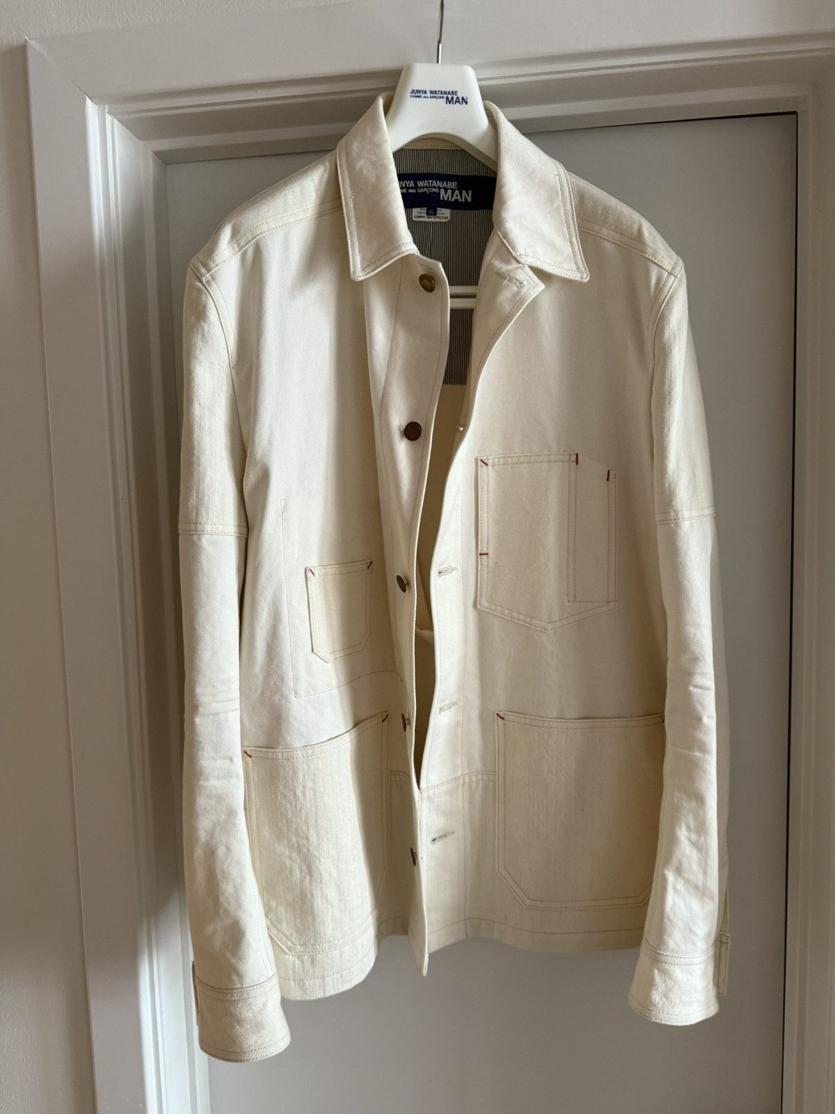 Junya Watanabe Junya Watanabe Canvas White Light Jacket Size US XL / EU 56 / 4 - 1 Thumbnail