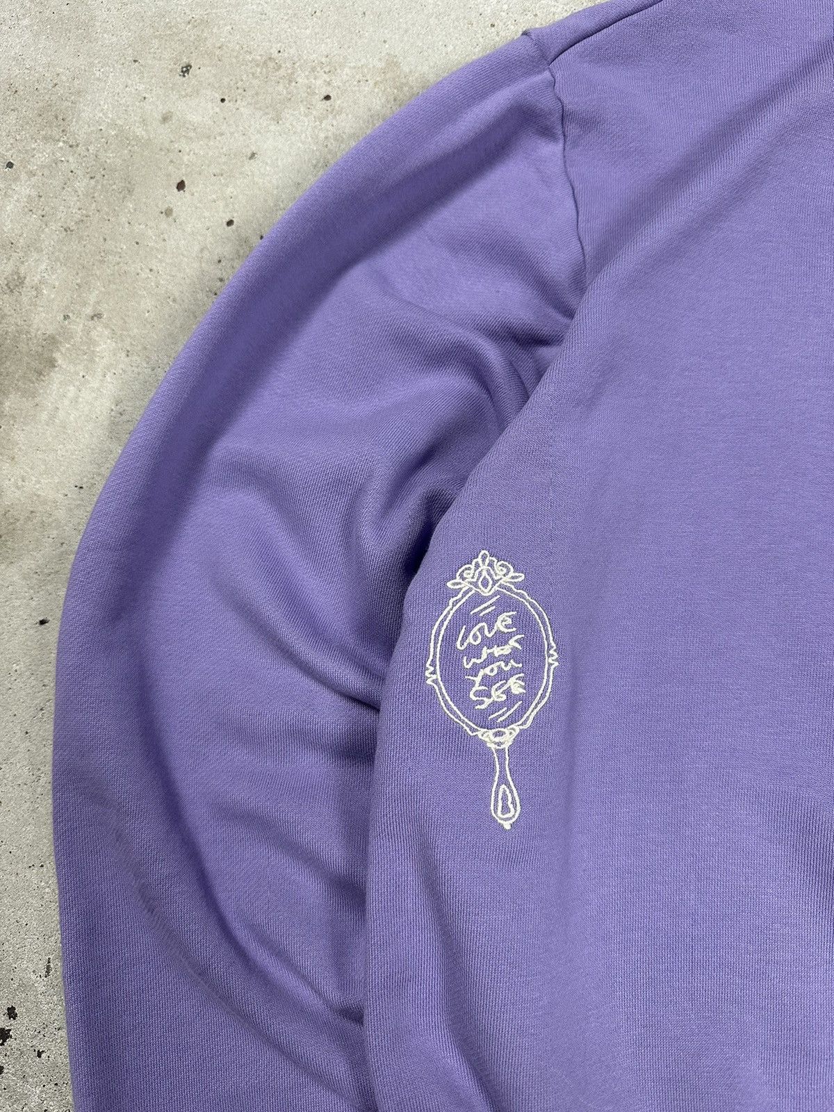 Adidas Adidas Sample Purple Self Love Crewneck Boxy Sweatshirt Size US M / EU 48-50 / 2 - 4 Thumbnail