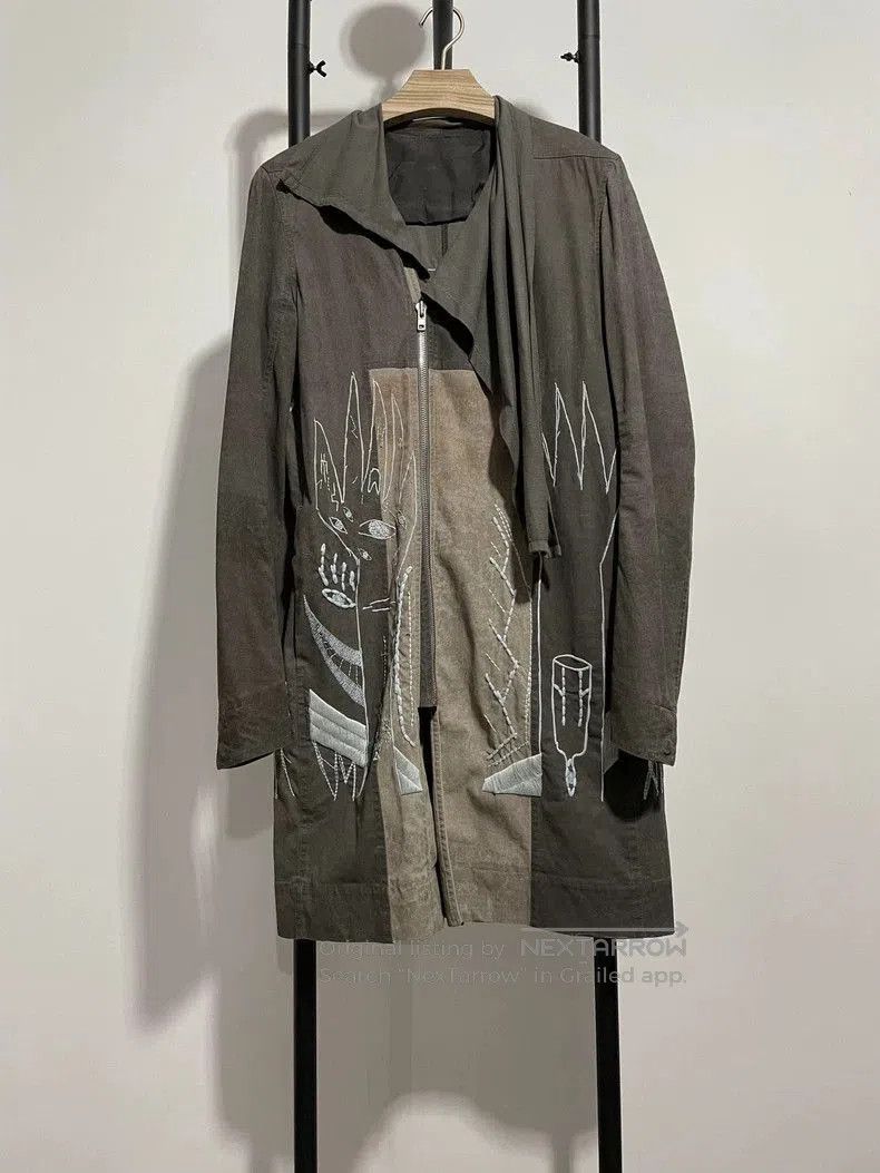 Rick Owens Rick Owens MA1 Long Jacket with Embroidery. Size US L / EU 52-54 / 3 - 2 Thumbnail