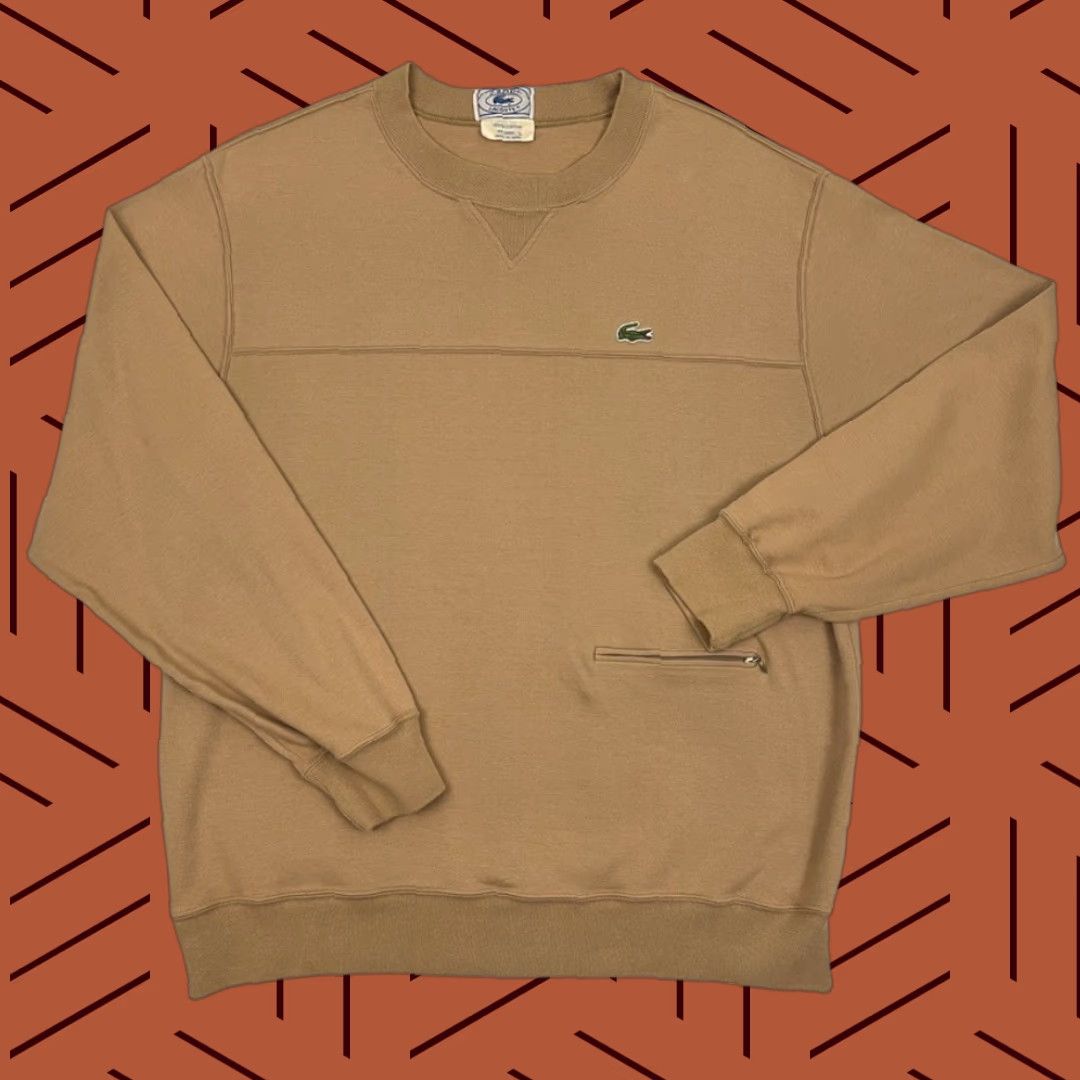 Lacoste VINTAGE Lacoste Sweatshirt Mens L Brown Crewneck Pullover Made in Japan RARE Izod Size US L / EU 52-54 / 3 - 1 Thumbnail