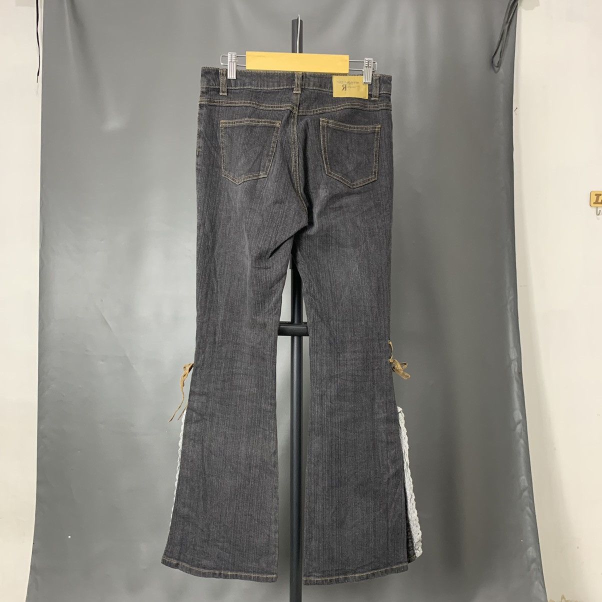 Hysteric Glamour Vtg 90s Japanese Mer-Lassette Denim Flare Punk Boot Cut Pant Size US 29 - 5 Thumbnail