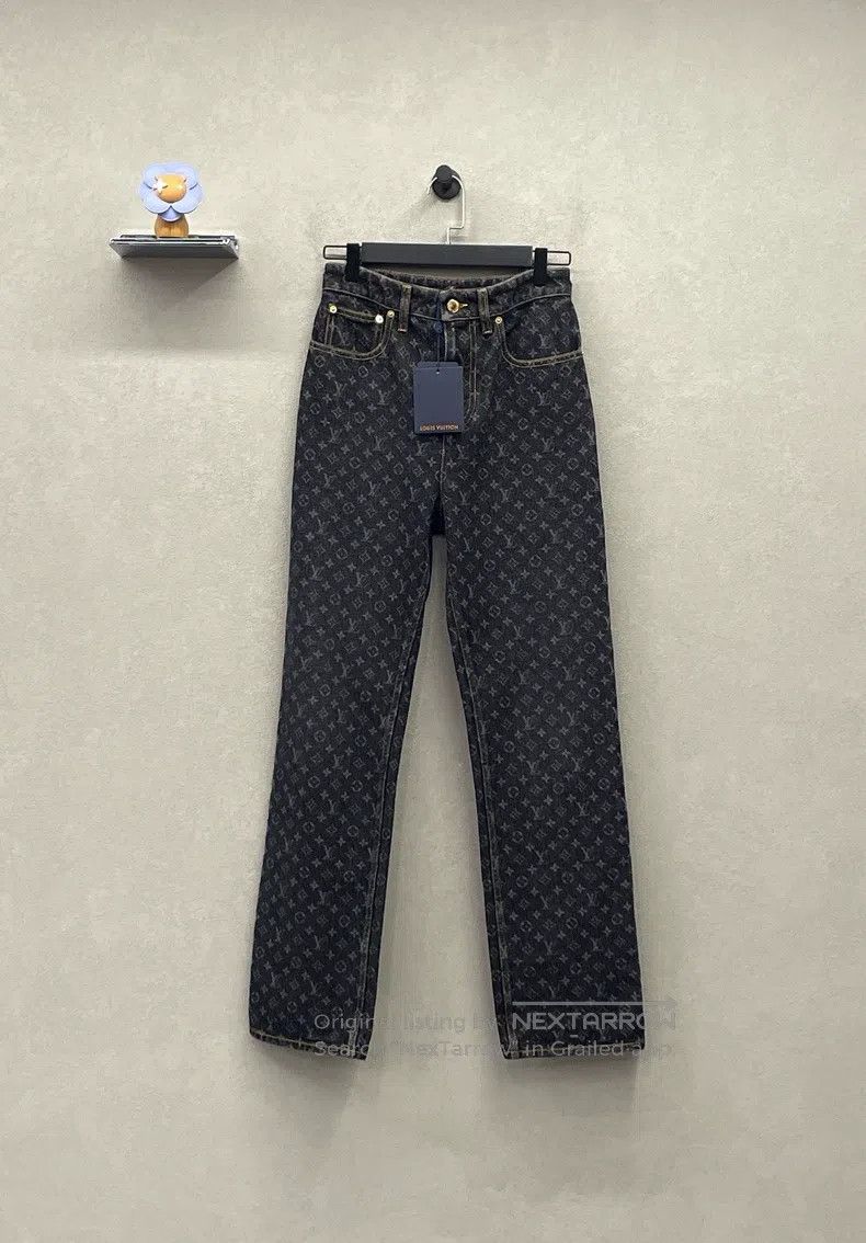 Louis Vuitton Louis Vuitton 25 New Black Full Print Straight Leg Jeans Size US 36 / EU 52 - 1 Thumbnail