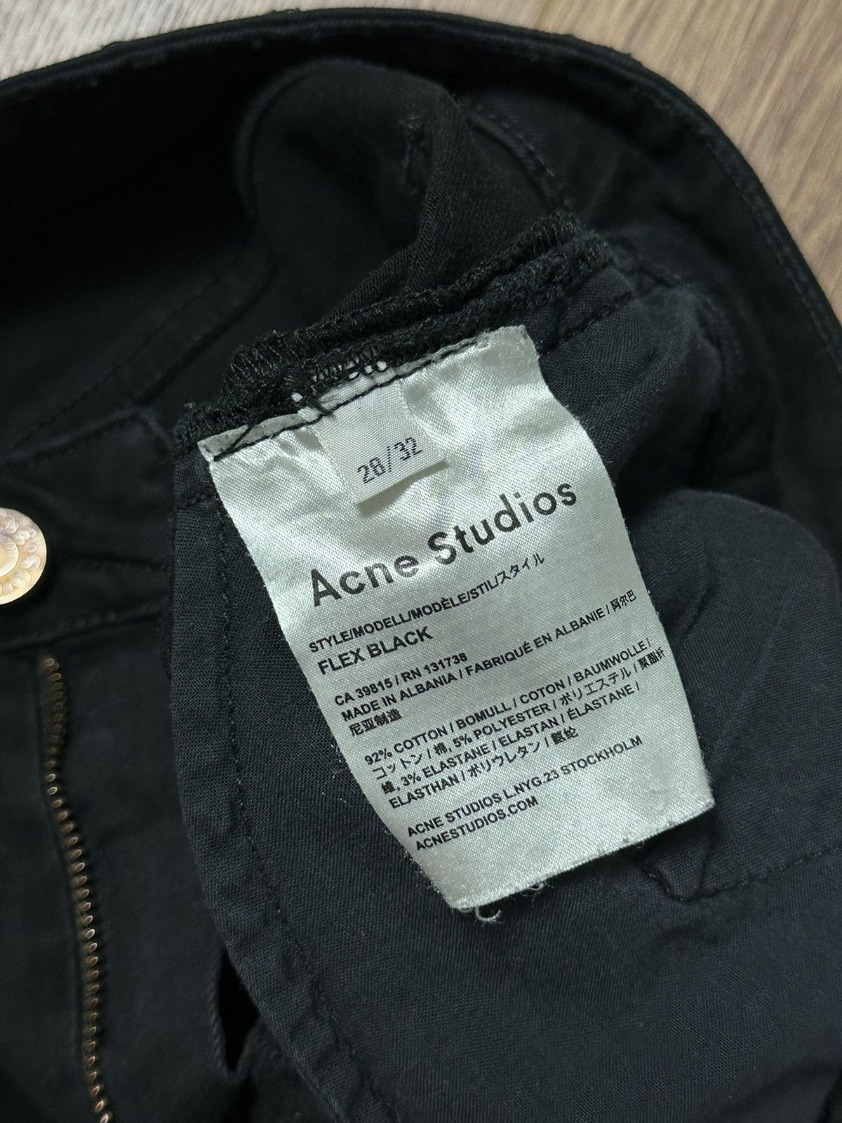 Acne Studios × Designer Acne Studios Flex Black Cotton Slim Women’s Jeans Size 28" / US 6 / IT 42 - 6 Thumbnail