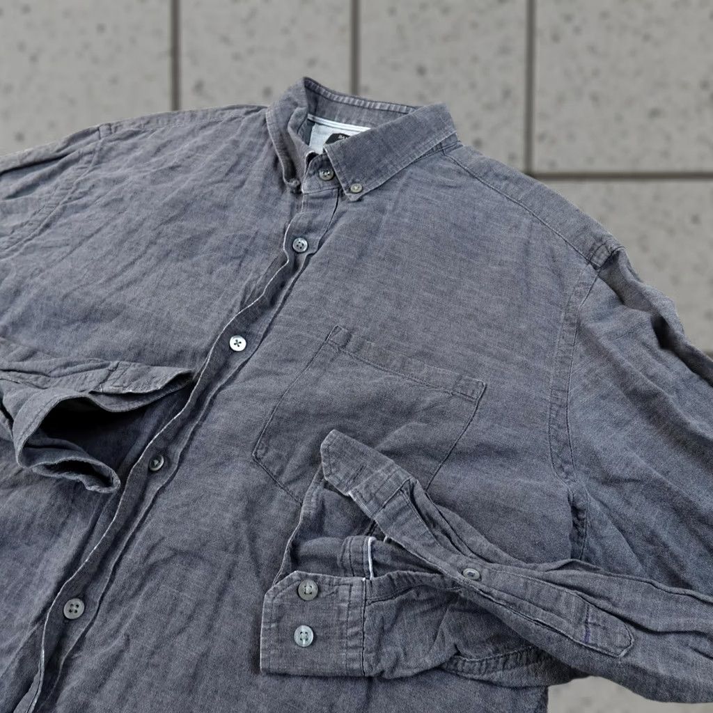 Banana Republic Banana Republic Shirt Mens L Gray Linen Chambray Button Up Long Sleeve Slim Fit Size US L / EU 52-54 / 3 - 1 Thumbnail