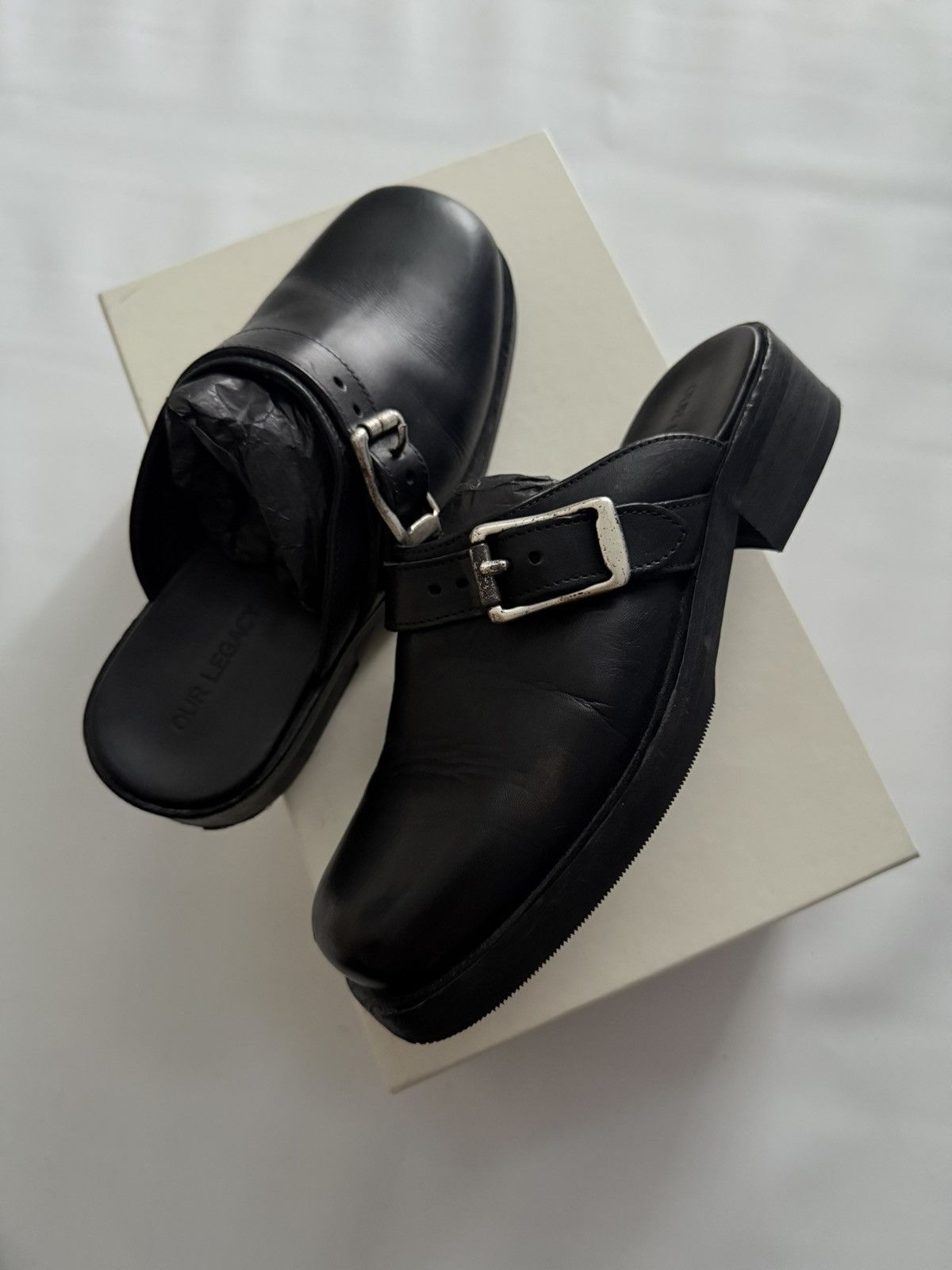 Our Legacy Camion Mule Black Leather
