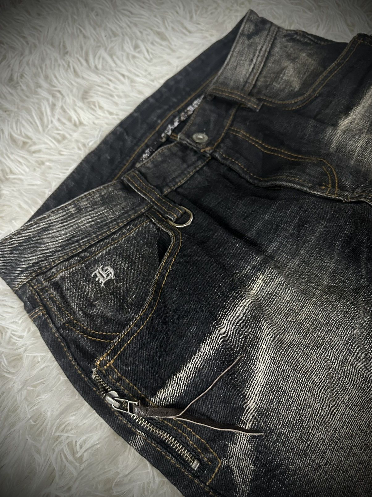 Japanese Brand rare 2000s Nicole Hideaways Distressed Denim Jeans Size US 33 - 3 Thumbnail