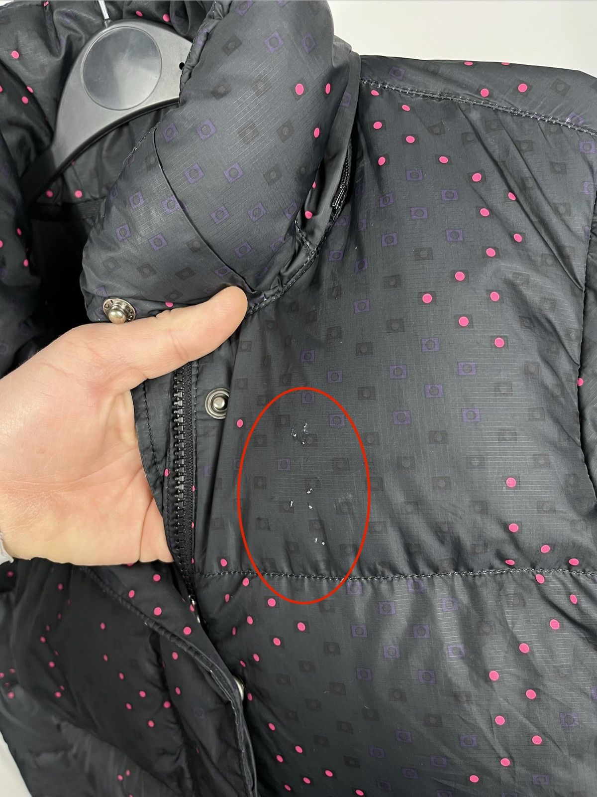 Nike Nike Athletic Dept Black Puffer Jacket Polka Dot Size S Size S / US 4 / IT 40 - 6 Thumbnail