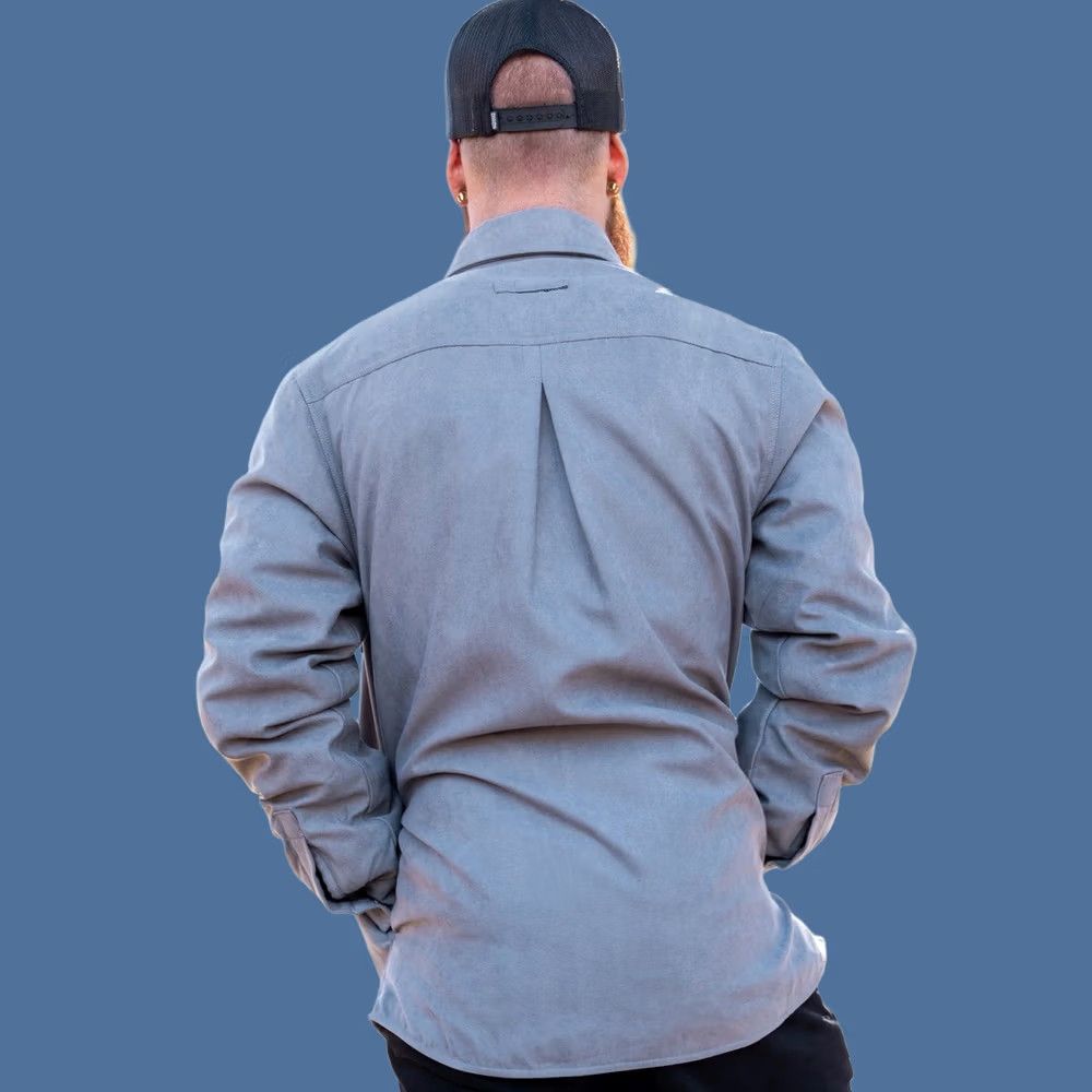 Vintage DIXXON Keystone Suede Jacket - Gray - 3XL - Faux Suede Flannel Lined - Western - Regular Fit - Jacket Size US XXL / EU 58 / 5 - 1 Thumbnail