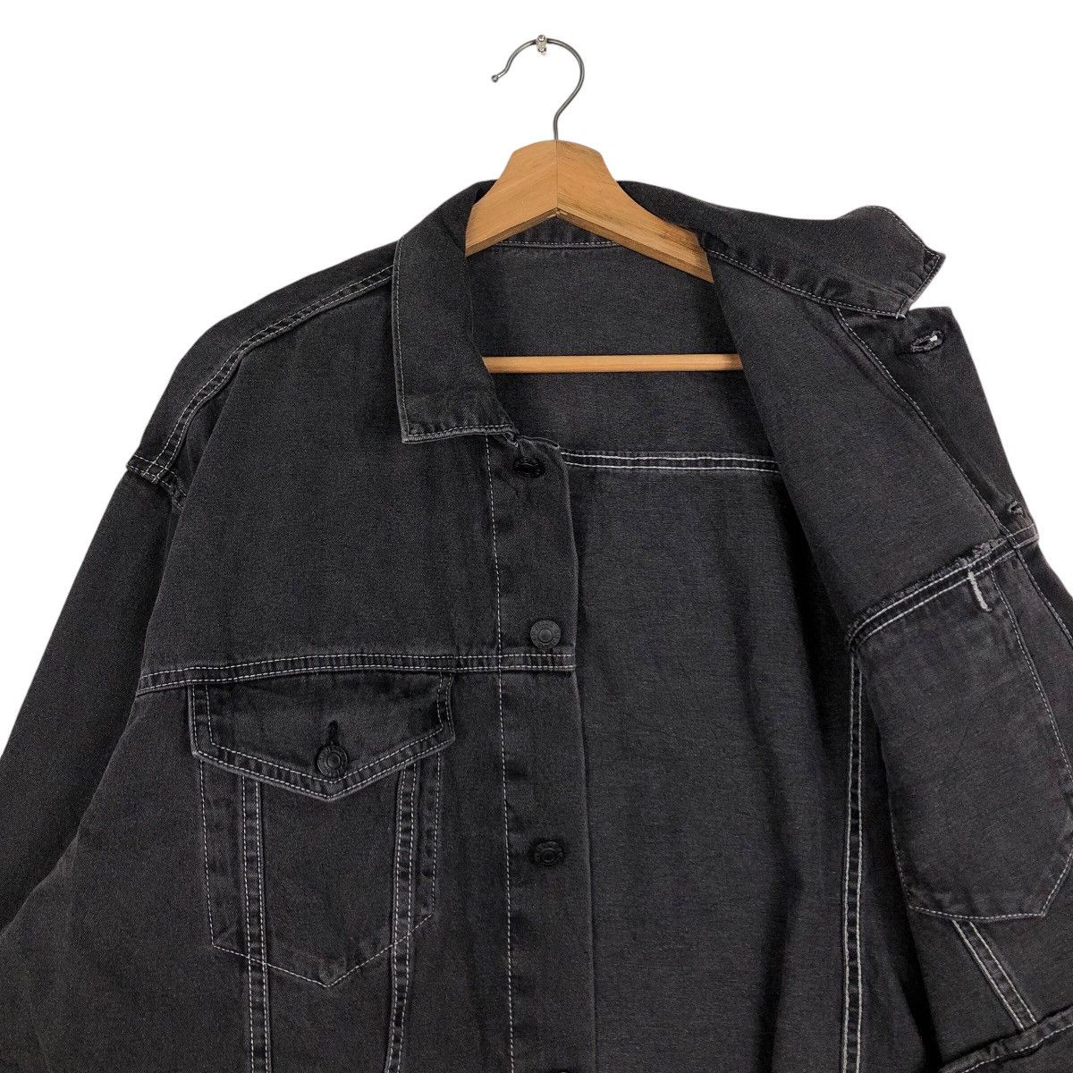 Vintage 📌Vintage Trucker Denim Jacket Biker Gu Japan Issey Miyake Size US L / EU 52-54 / 3 - 13 Thumbnail