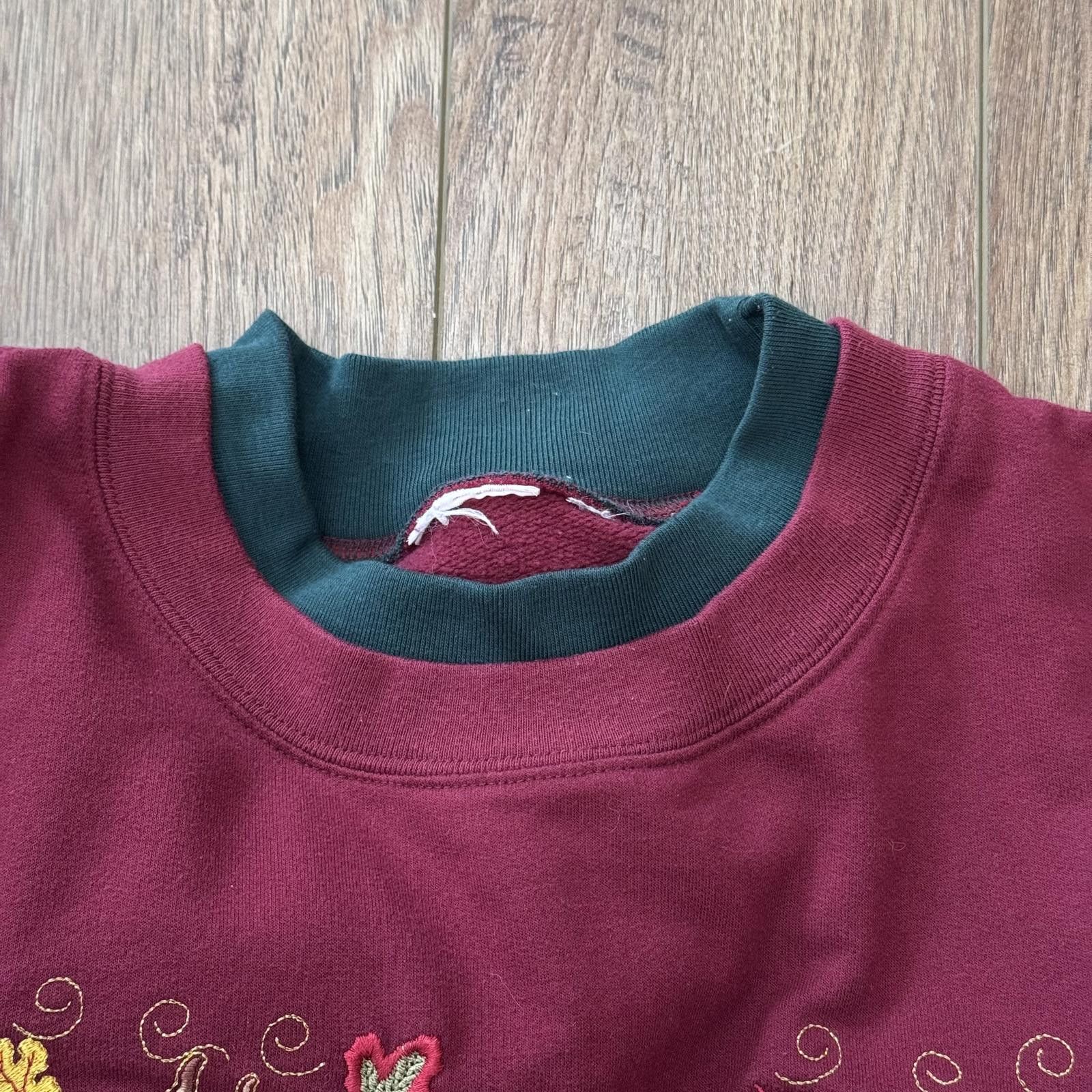 Other Vintage 90s Fall Harvest Festive Crewneck Sweater Size XL / US 12-14 / IT 48-50 - 3 Thumbnail