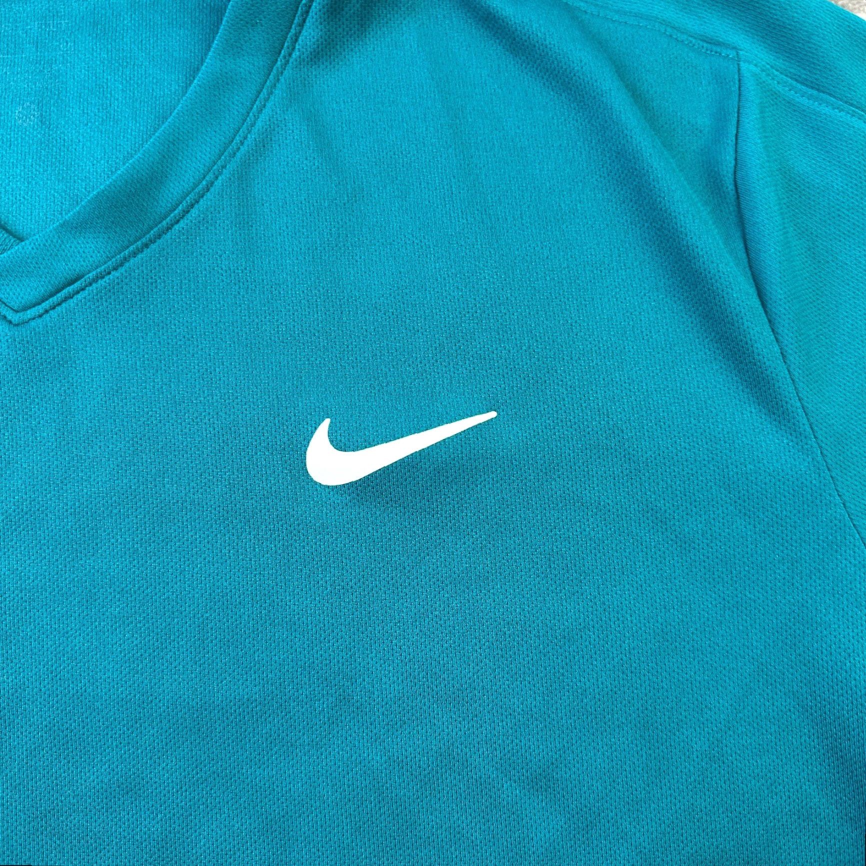 Nike Nike Shirt Mens XL Blue Polo V-Neck Short Sleeve Football Tennis Court Victory Logo Dri-FIT Size US XL / EU 56 / 4 - 4 Thumbnail