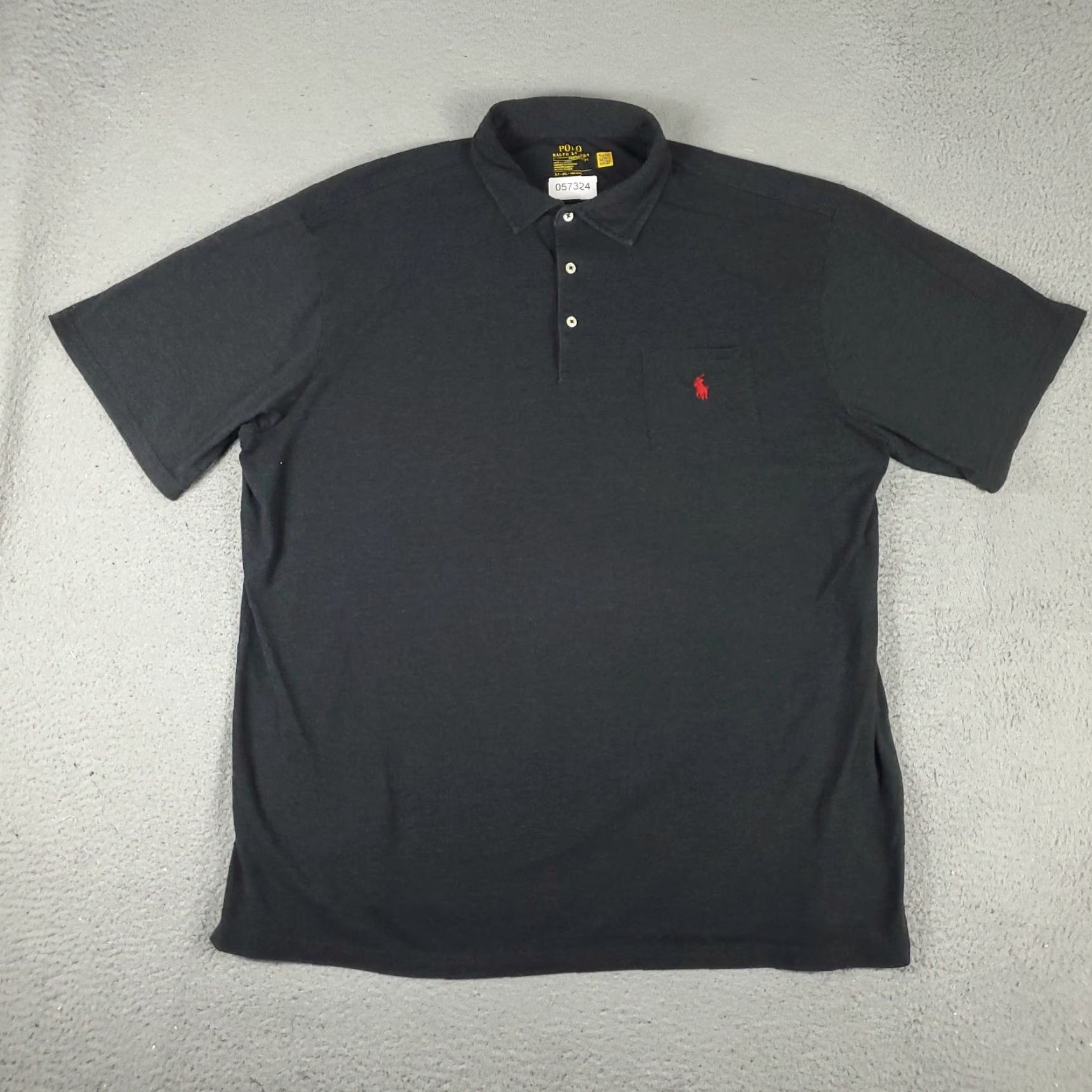 Ralph Lauren Ralph Lauren Polo Shirt Mens 2XLT Gray Pony Short Sleeve Cotton Button-Front Casual Polo Shirt Men 2XLT Gray Polo Ralph Lauren Mens Size US XXL / EU 58 / 5 - 3 Thumbnail