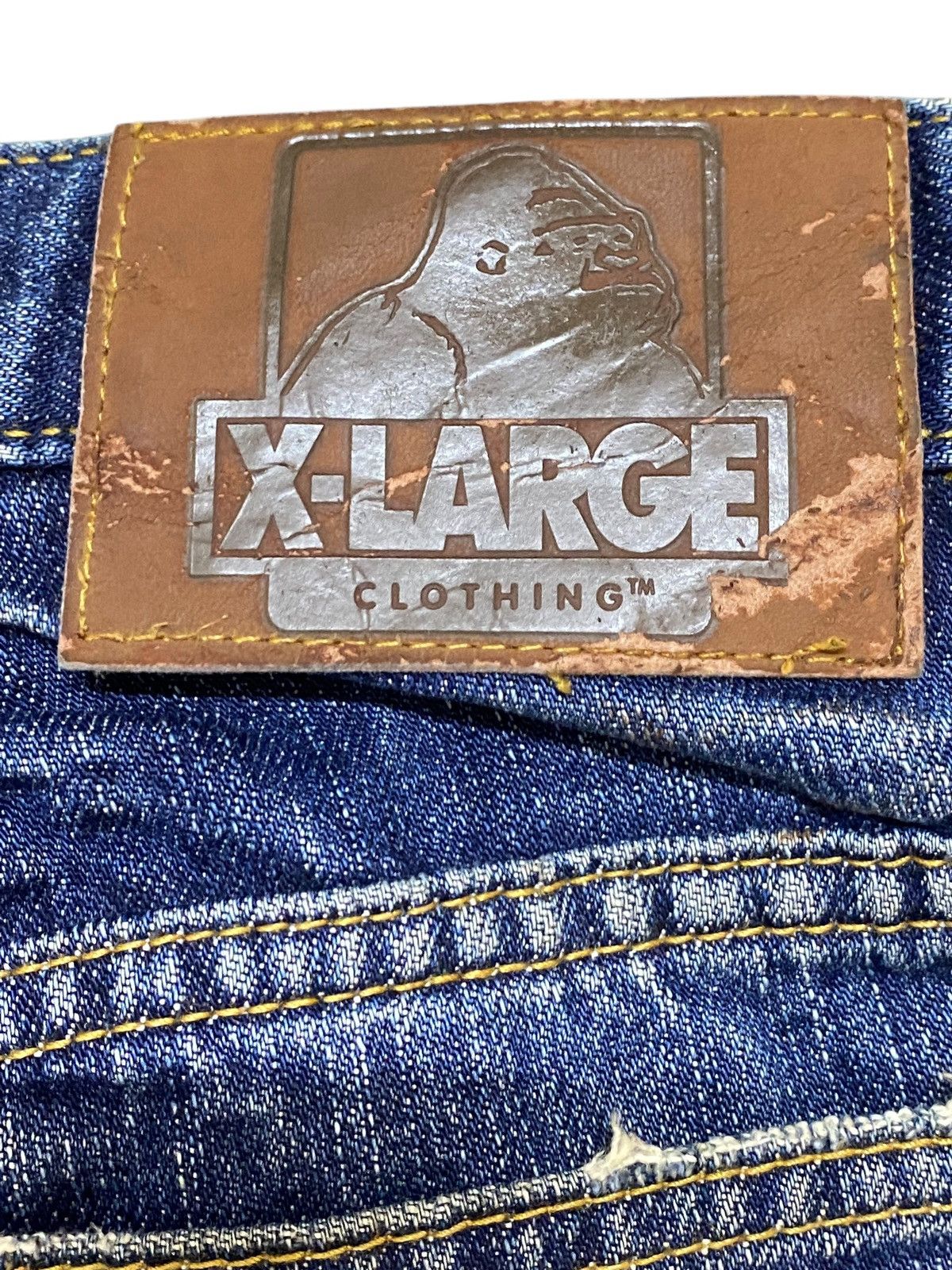 Xlarge Vintage X Large Selvedge Distressed Whisker Loose Jeans Size US 32 / EU 48 - 12 Thumbnail