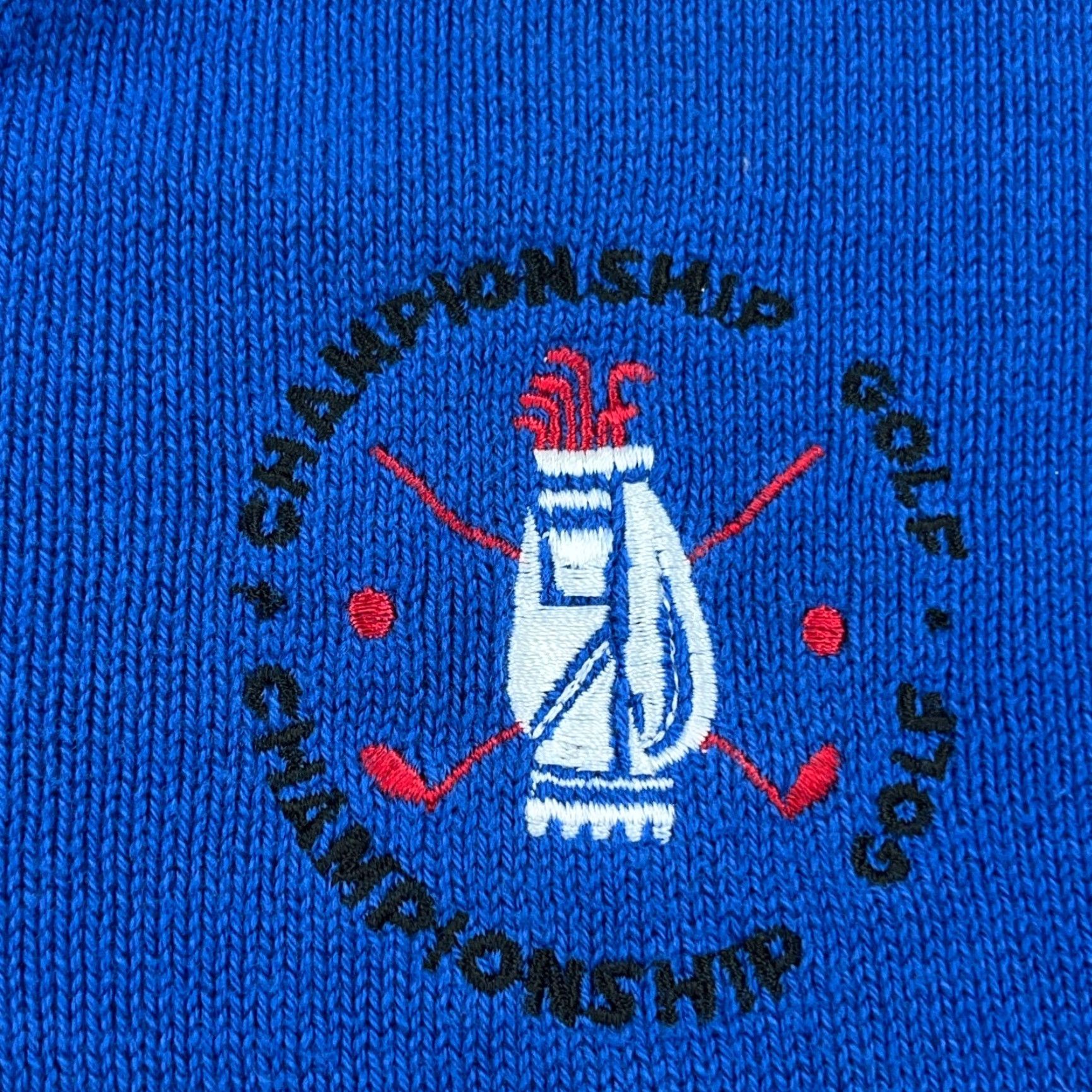 Van Heusen VINTAGE Van Heusen Golf Sweater Men L Royal Blue V Neck Embroidered Logo 90s USA Mens Size US L / EU 52-54 / 3 - 5 Thumbnail