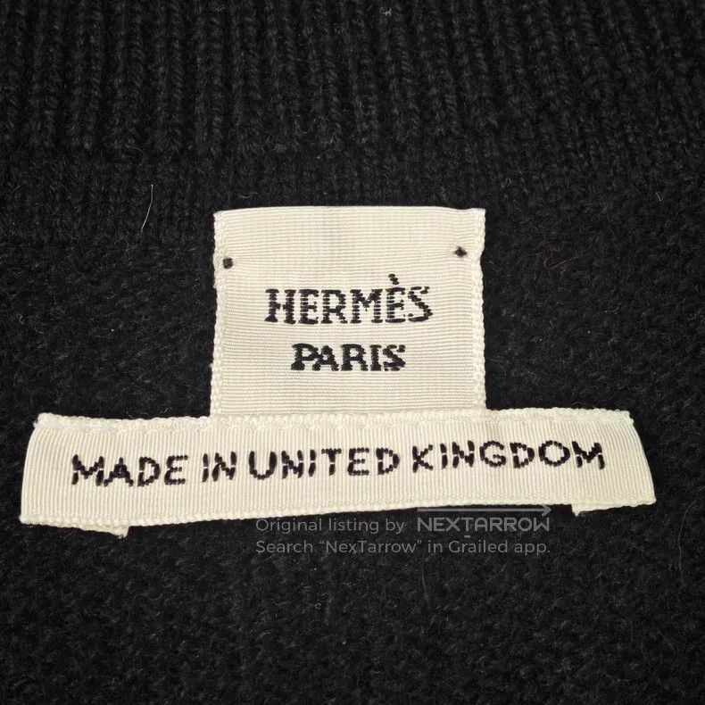Hermes Hermes Black metallic small logo cashmere sweater Size XS / US 0-2 / IT 36-38 - 5 Thumbnail