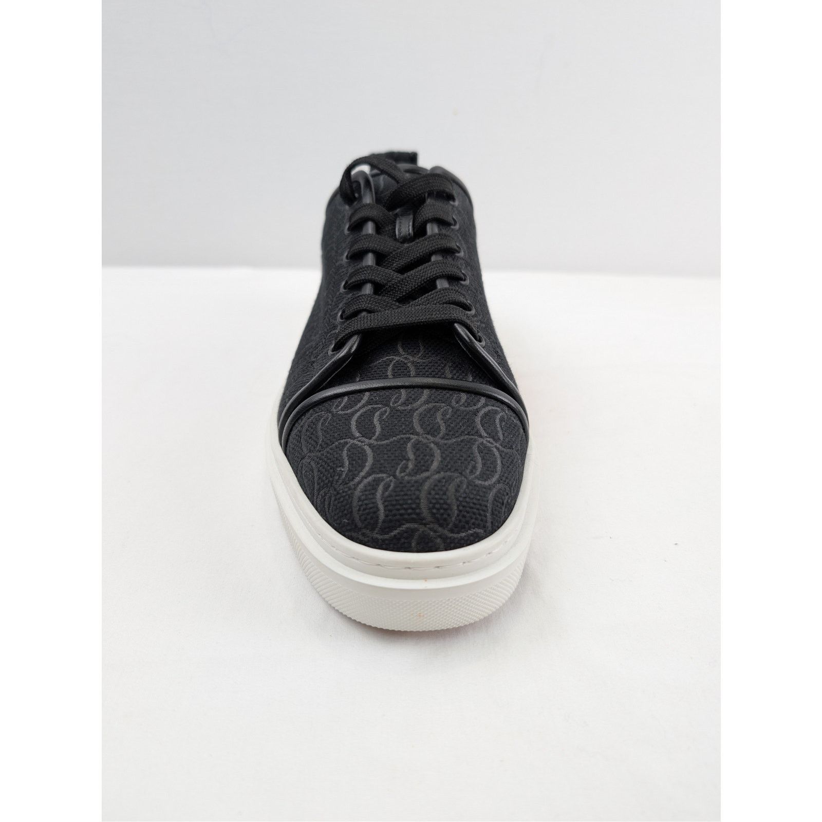 Christian Louboutin o1rshd1 Adolon Junior Flat Sneakers Shoe in Black/White Size US 12 / EU 45 - 15 Thumbnail