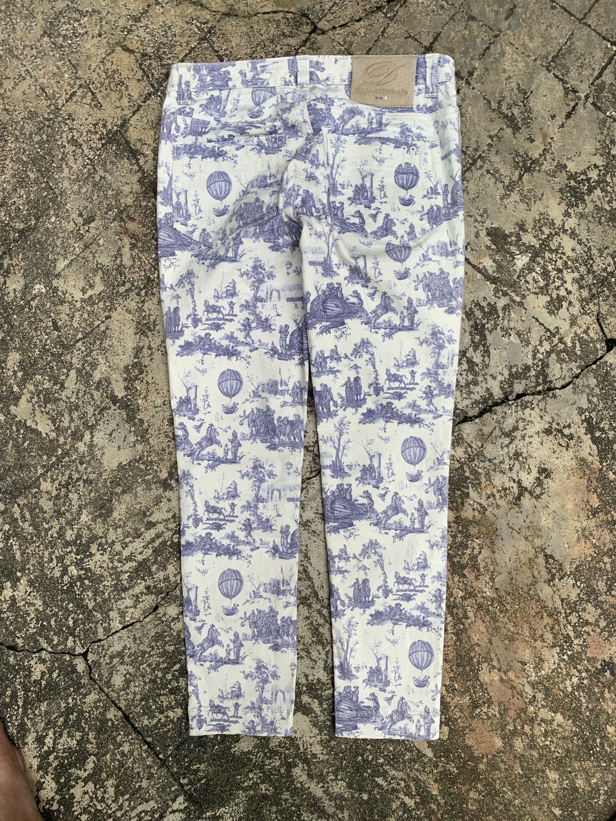 Japanese Brand Double Standart Japan Oriental Art Skinny Jeans Pants Size 29" - 8 Thumbnail