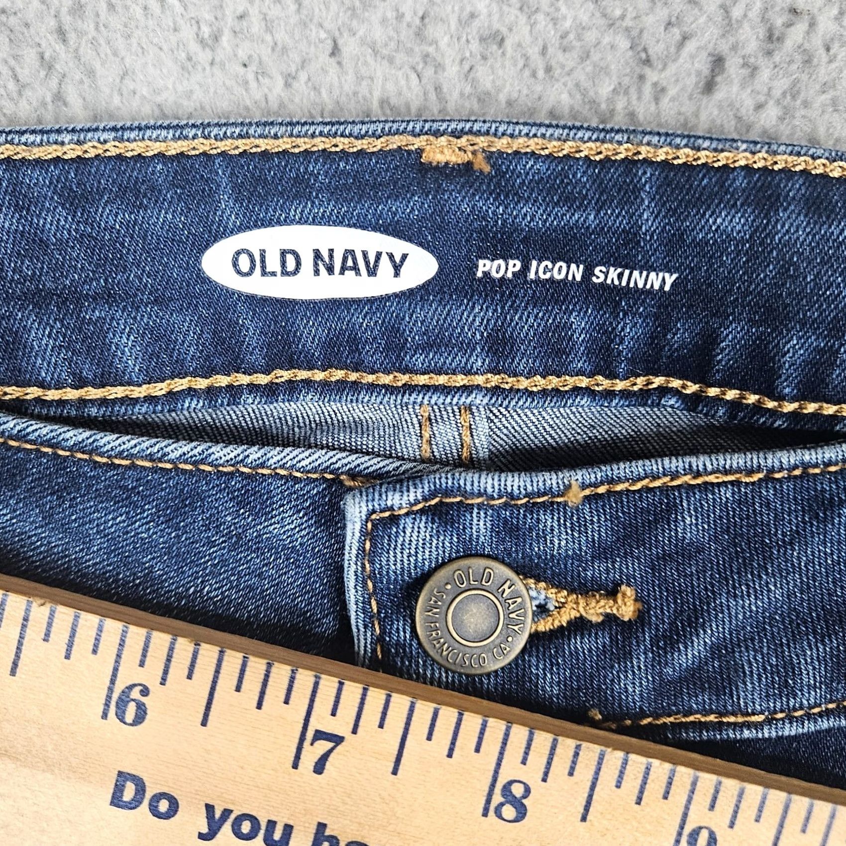 Old Navy Old Navy Jeans Skinny Women's Size 10 Blue Denim 5-Pocket Mid Rise Belted Casual Regular Length N EW Size 32" / US 10 / IT 46 - 6 Thumbnail