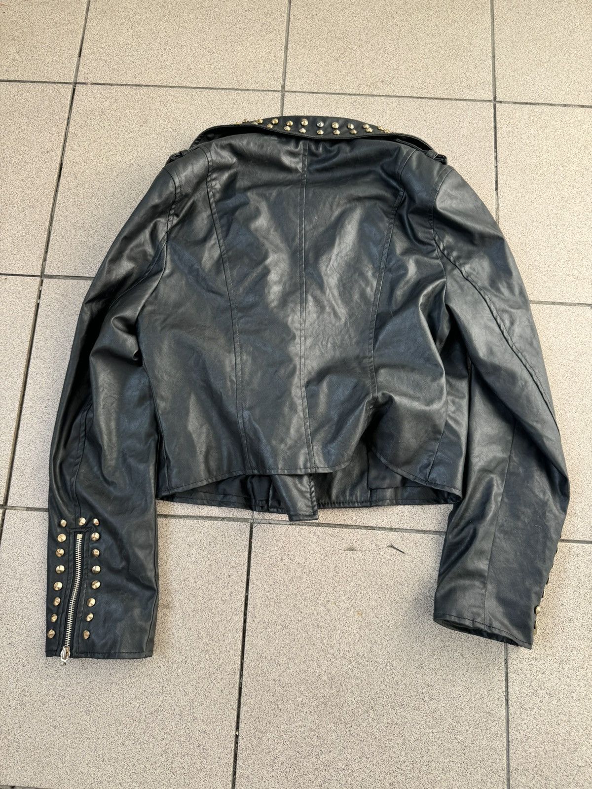 If Six Was Nine × Japanese Brand × Junya Watanabe Vintage Japanes Leather Rick Owen’s Style Rivets Jacket Size US S / EU 44-46 / 1 - 3 Thumbnail