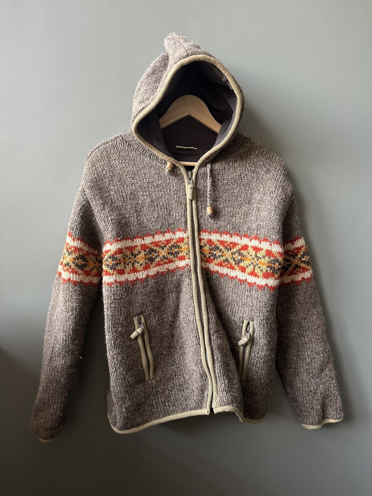 Vintage Pachamama Hand Made Wool Zip Hoodie Size M Size M / US 6-8 / IT 42-44 - 1 Thumbnail