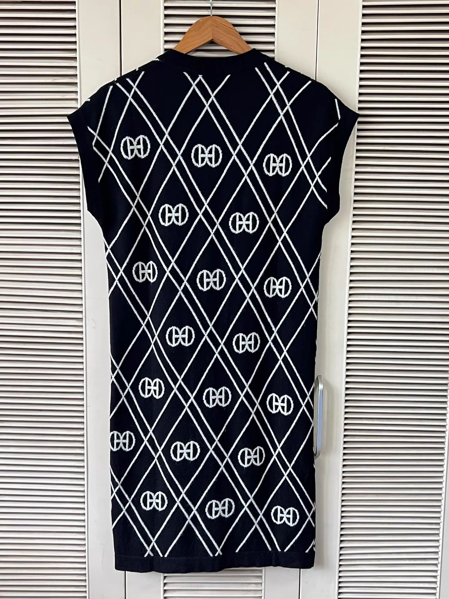 Hermes Hermès cashmere quilted logo dress 38 like new Size S / US 4 / IT 40 - 2 Thumbnail