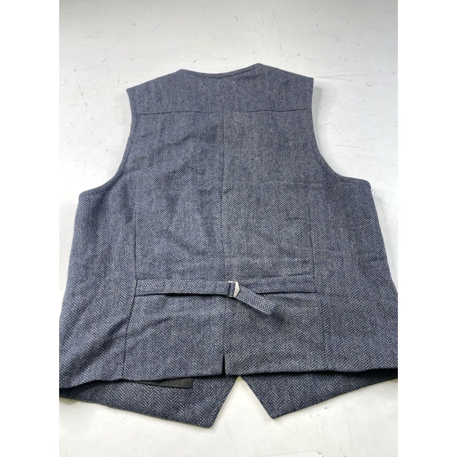 Joseph Abboud Joseph Abboud Vest Waistcoat Button Up Blue Herringbone L Mens Wool Polyester Acrylic Suit Vest 5 Button Size US L / EU 52-54 / 3 - 7 Thumbnail
