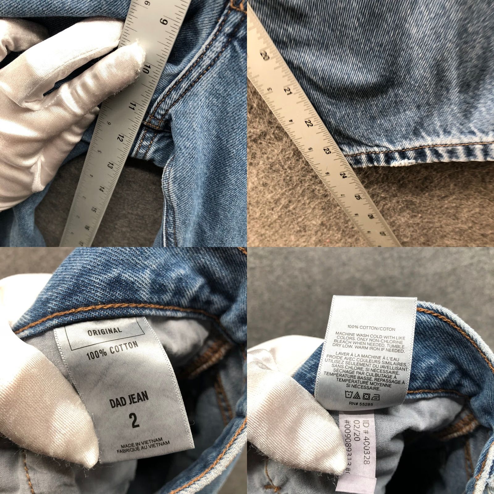 Express VINTAGE? Express Jeans Womens 2 Blue Cotton High Rise Button Fly Medium Wash Jeans Size 26" / US 2 / IT 38 - 8 Thumbnail