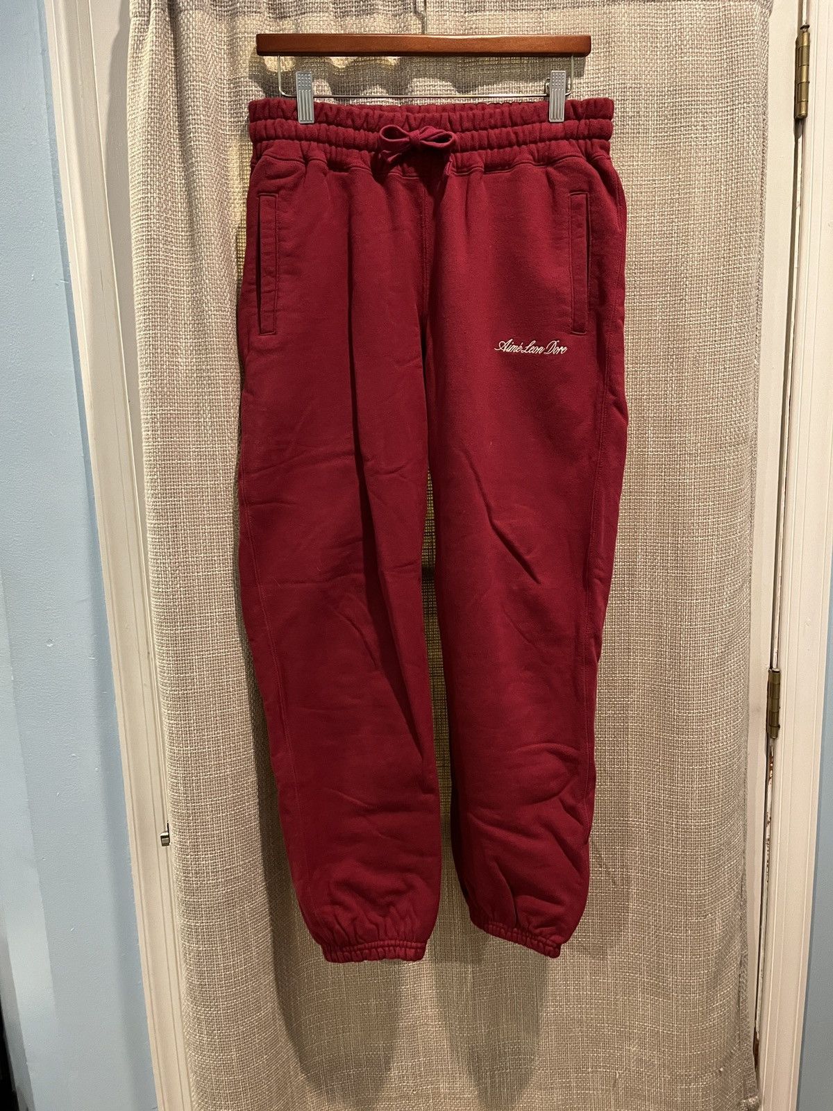 Aime Leon Dore Aime Leon Dore Red Jogger Sweatpants Size US 32 / EU 48 - 1 Thumbnail